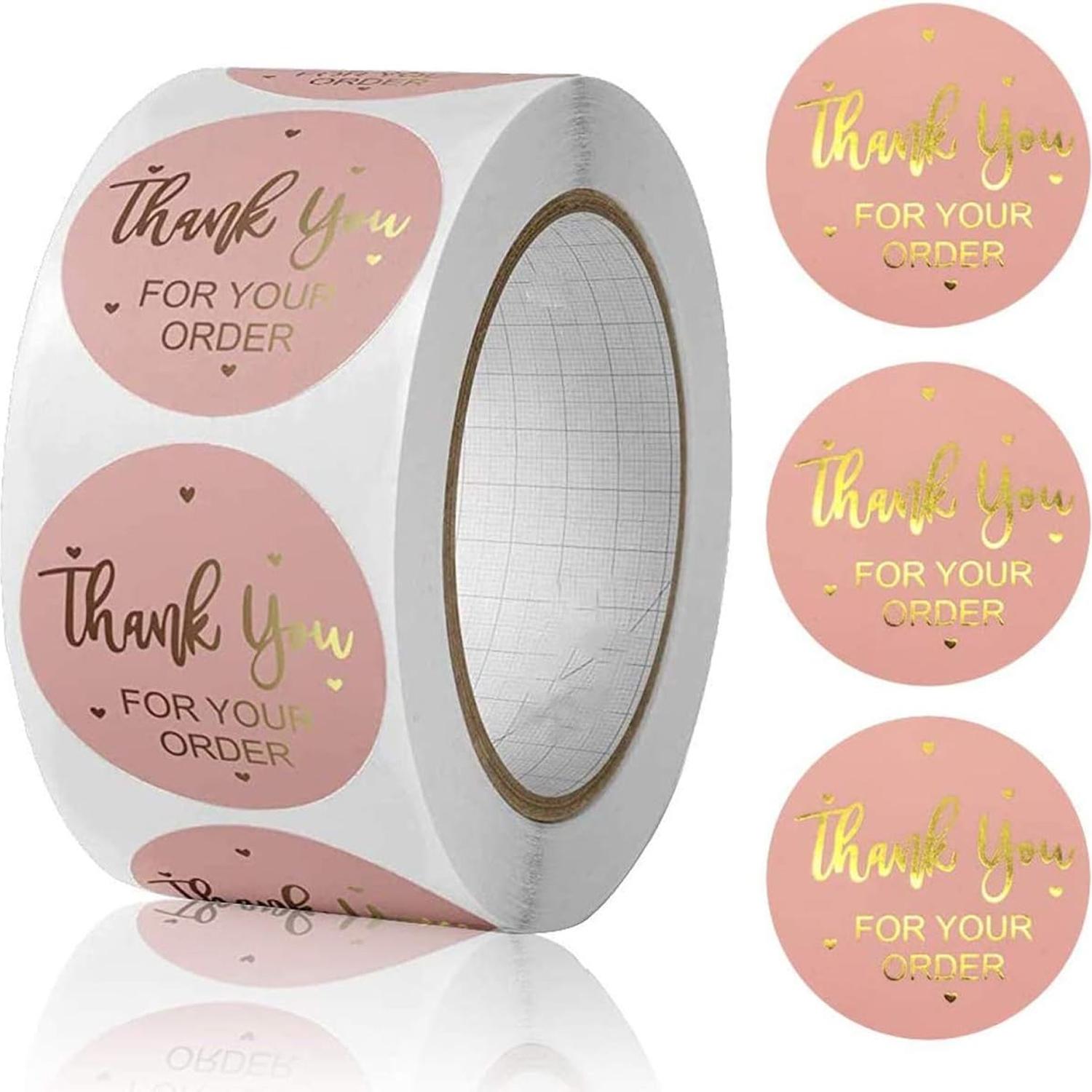 1" THANK YOU FOR YOUR ORDER STICKER ROLL