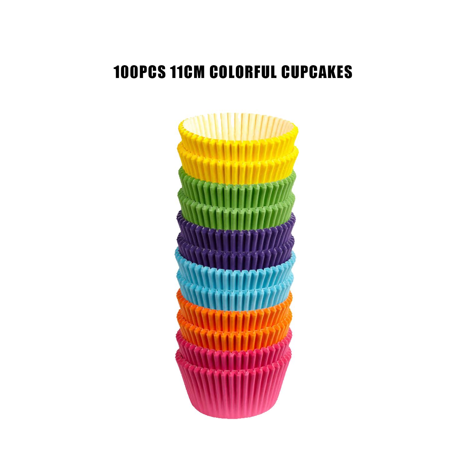 100PCS 11CM COLORFUL CUPCAKES