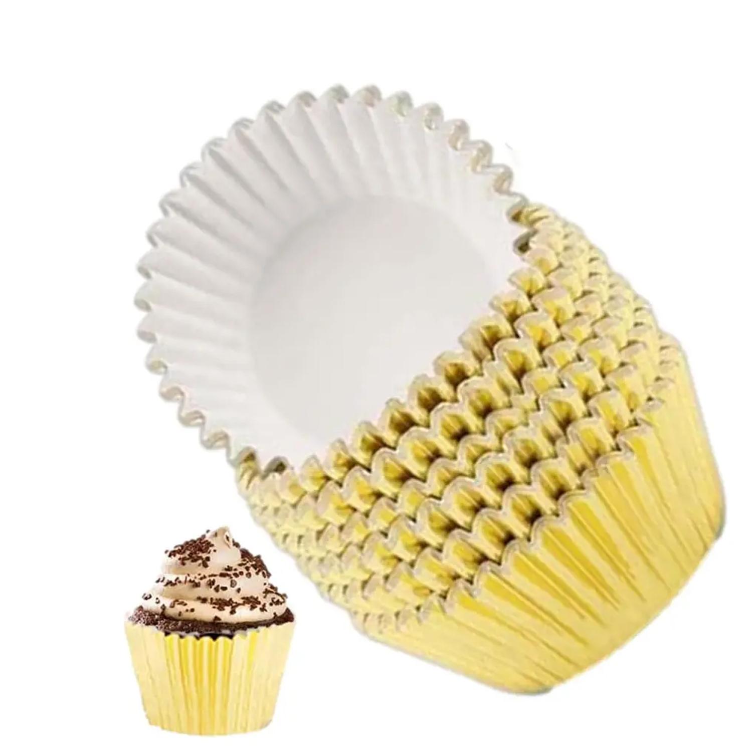 11CM GOLD CUPCAKES 100PCS