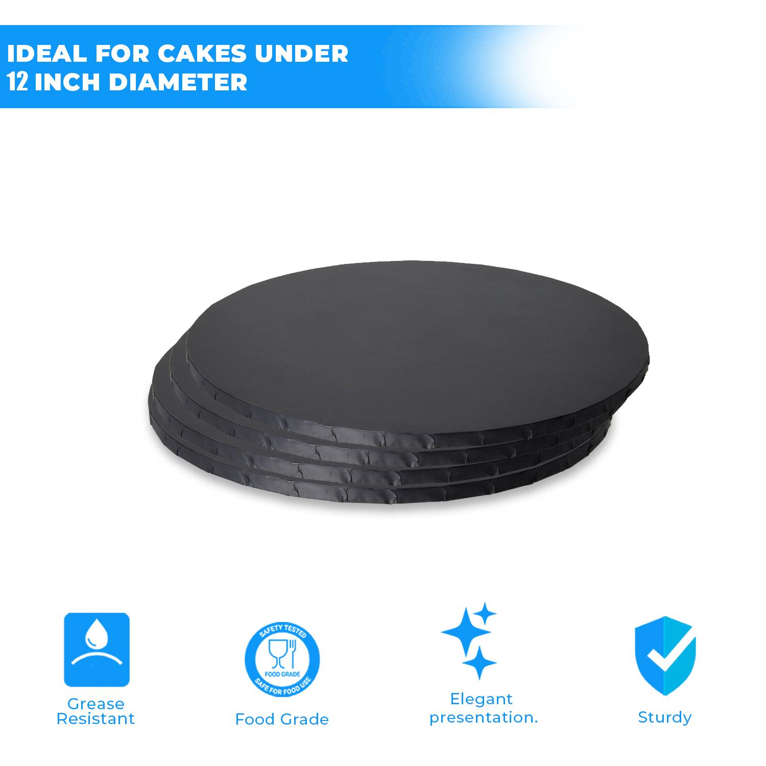 12'' ROUND BLACK CAKE BOARD