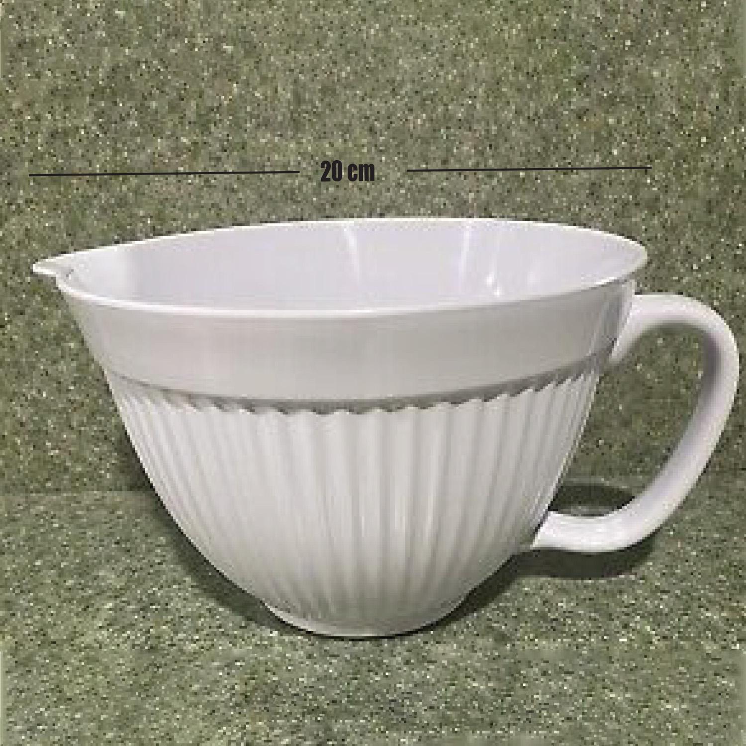 20CM MELAMINE MIXING BOWL WHITE