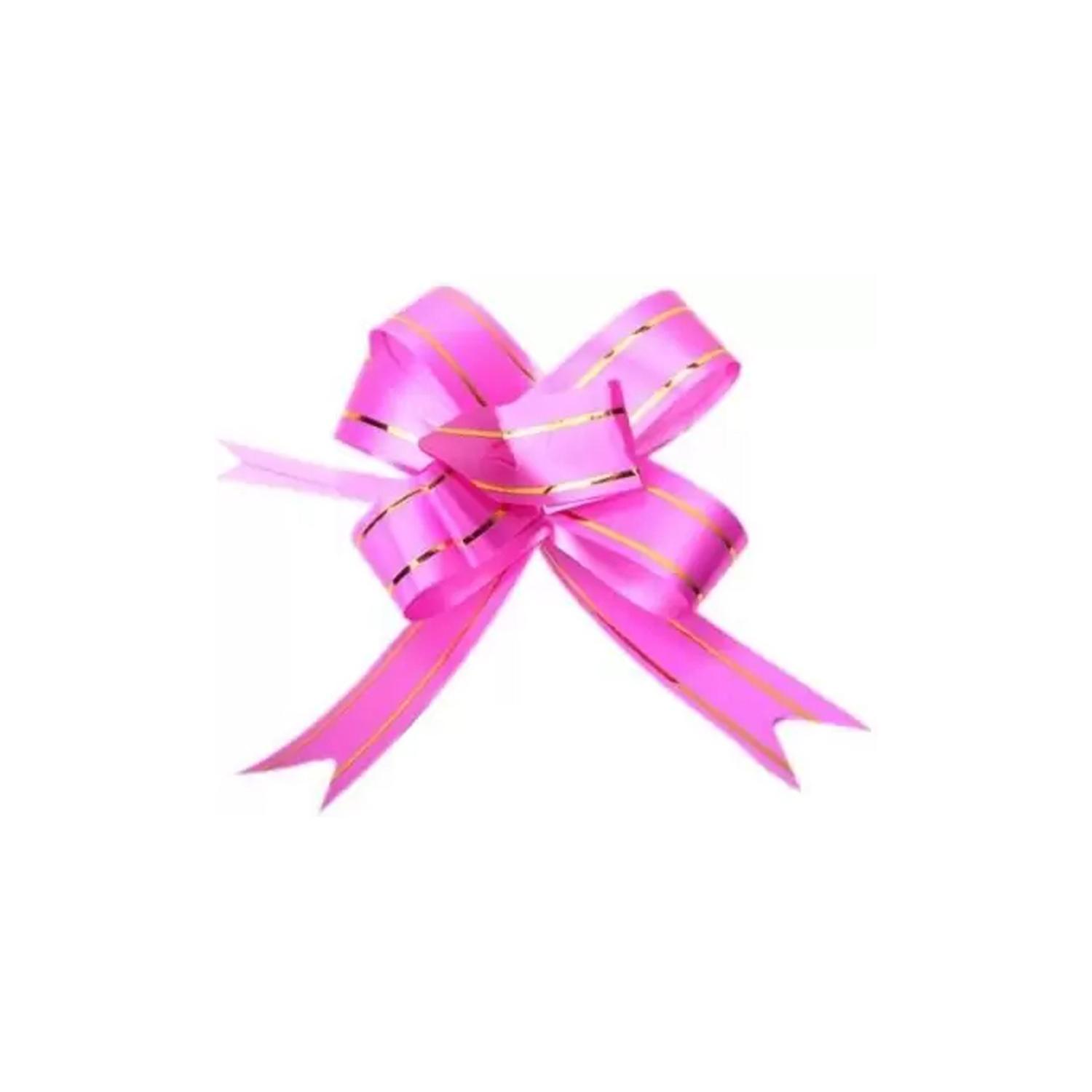 35CM PULL FLOWER RIBBON HOT PINK