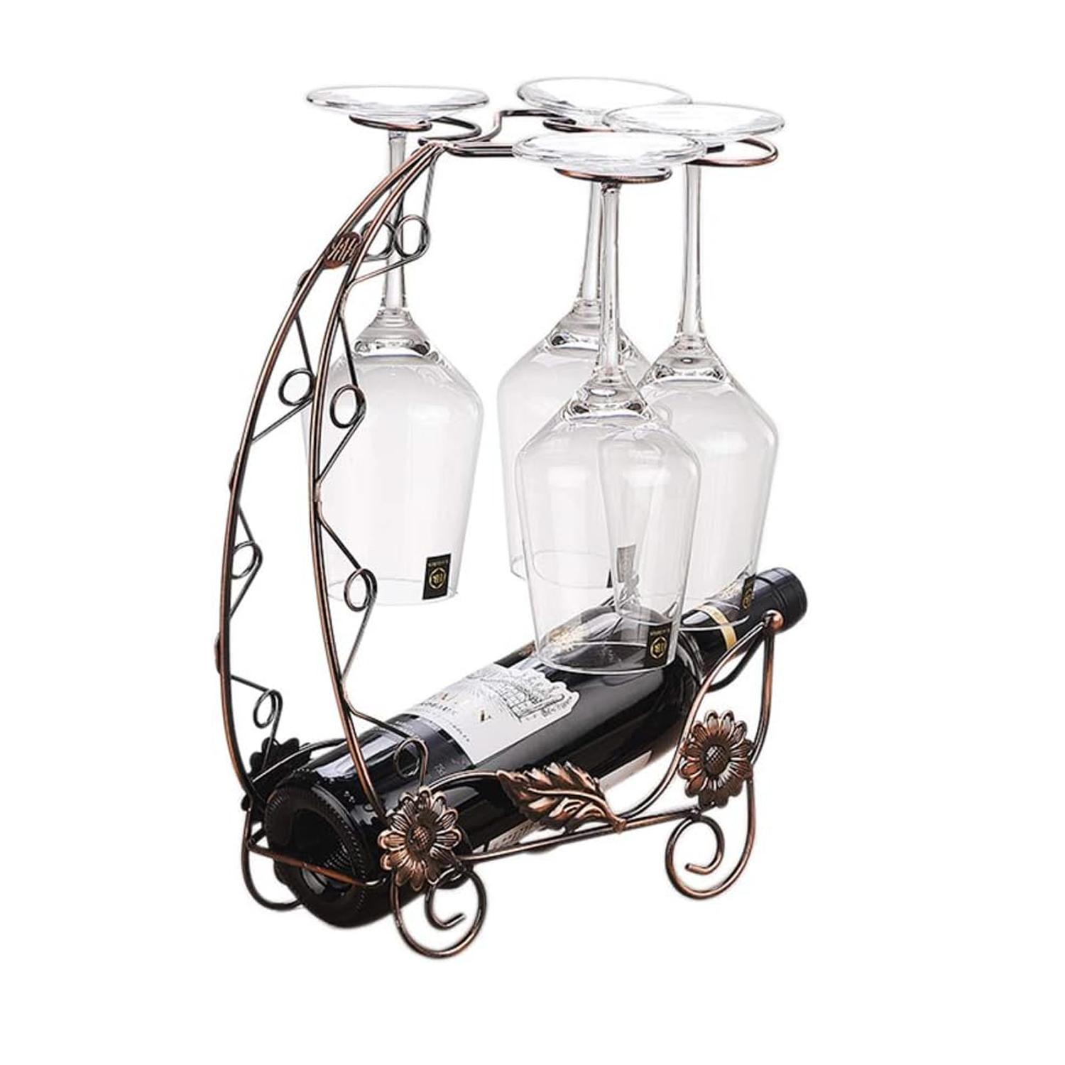 4 GLASS - FANTASEE MOON WINE HOLDER BRONZE