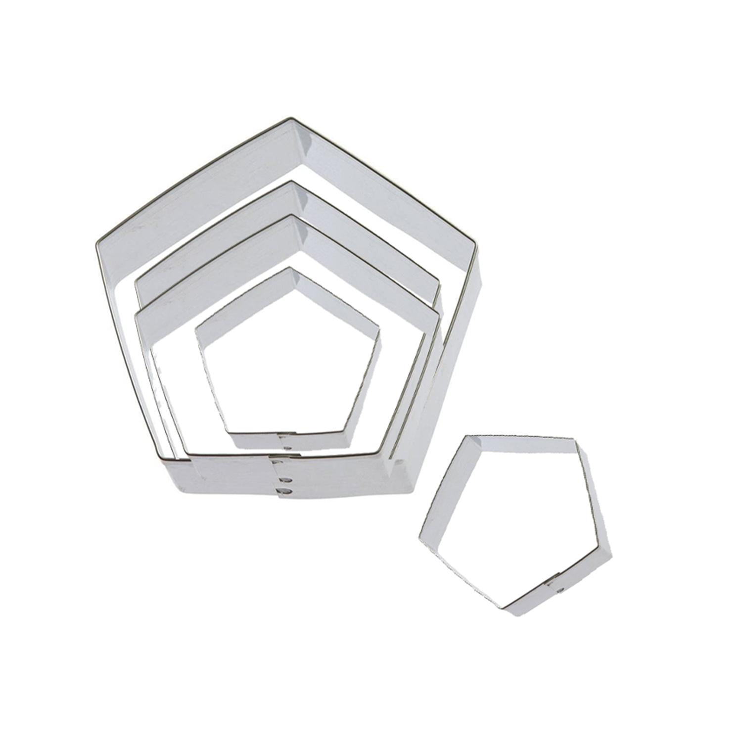 5PCS METALLIC PENTAGON CUTTER SET