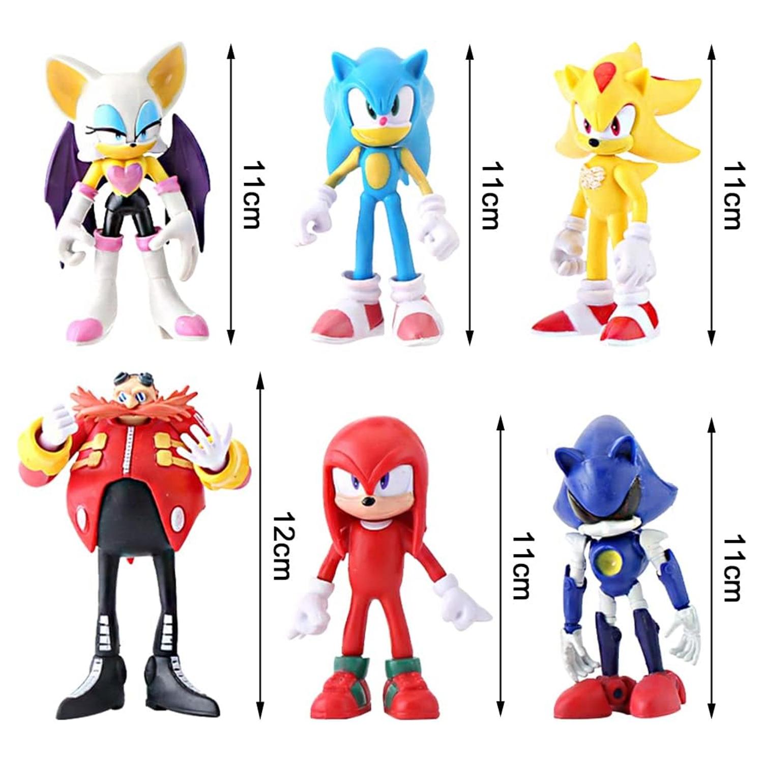 6PCS SONIC FIGURINE TOPPER SET