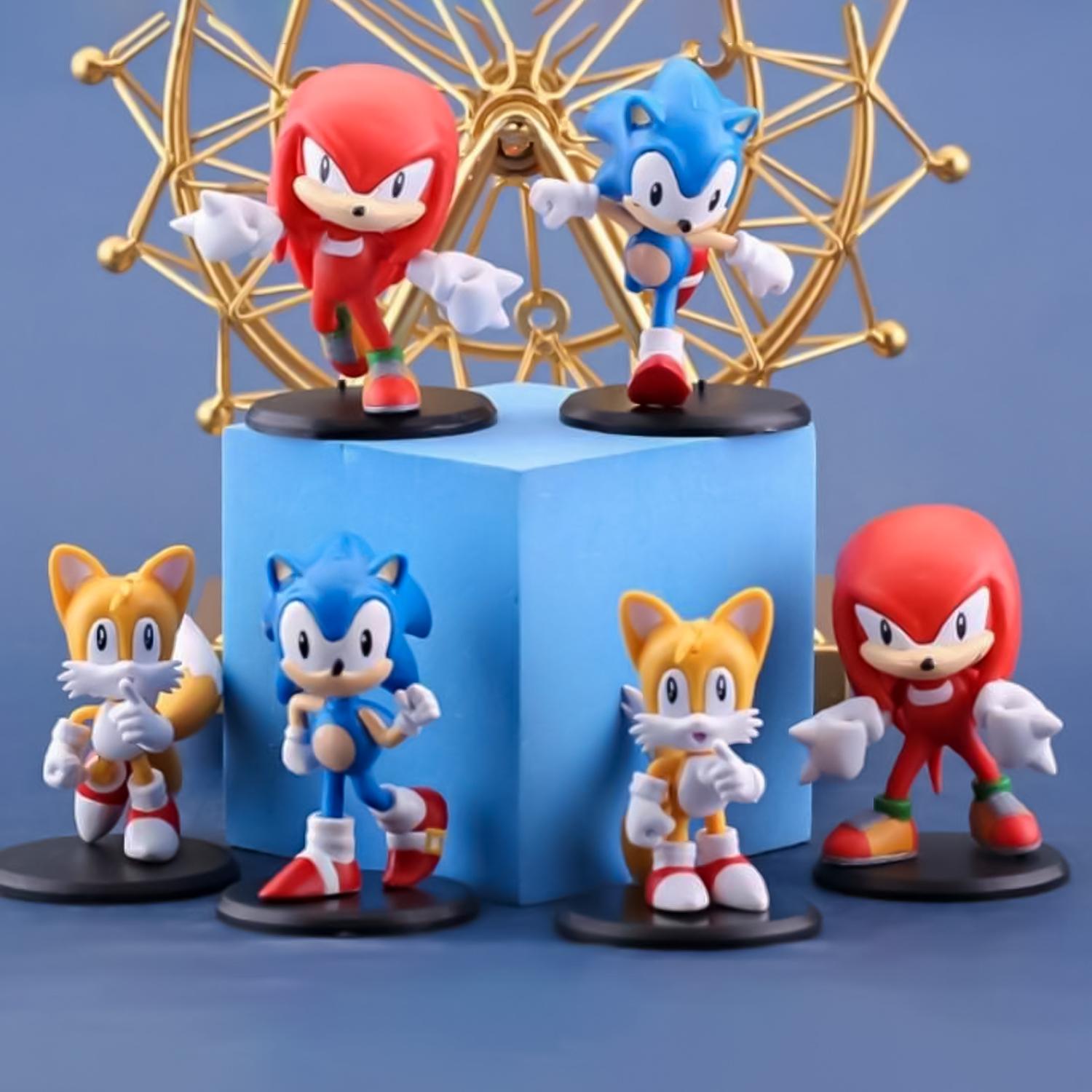 6PCS SONIC FIGURINE TOPPER SET