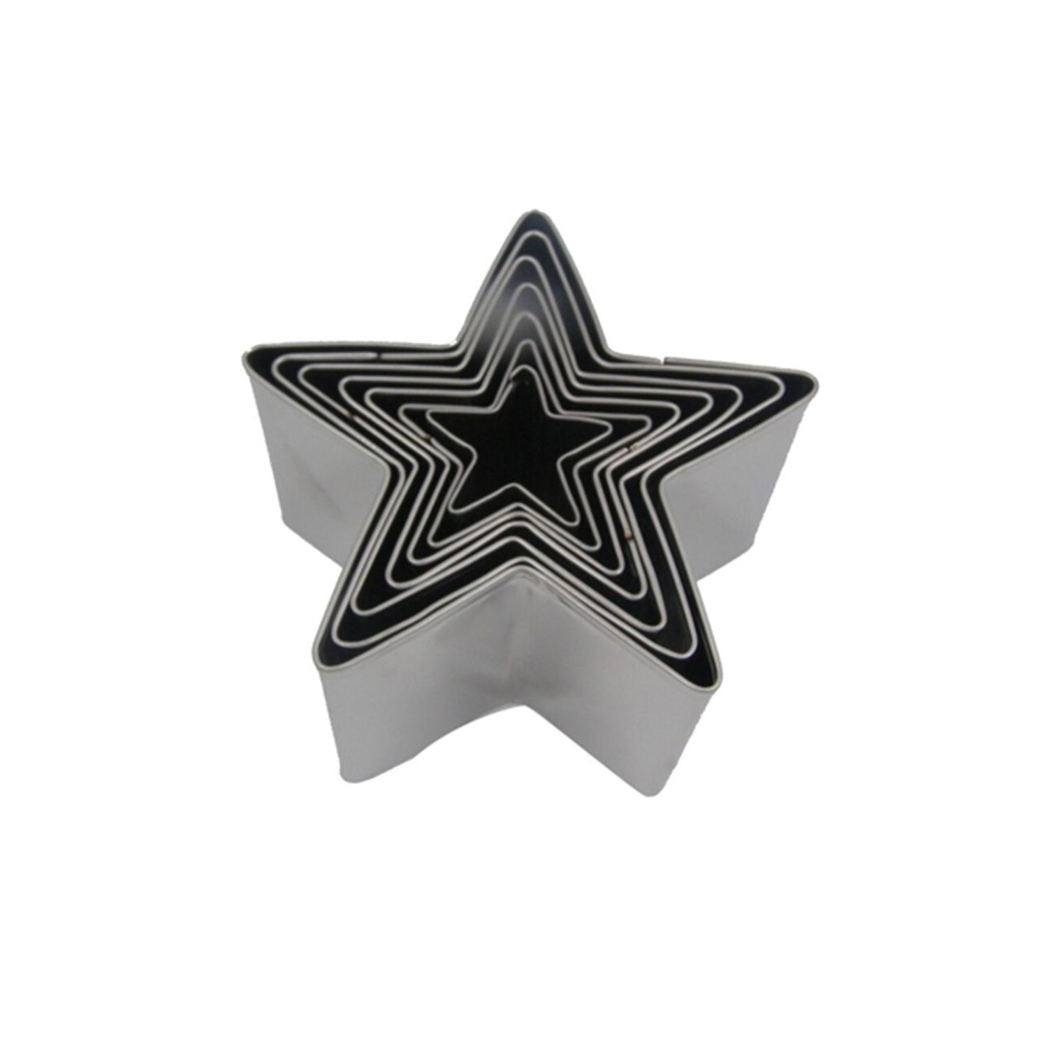 7PCS STAINLESS STEEL STAR METALLIC CUTTER