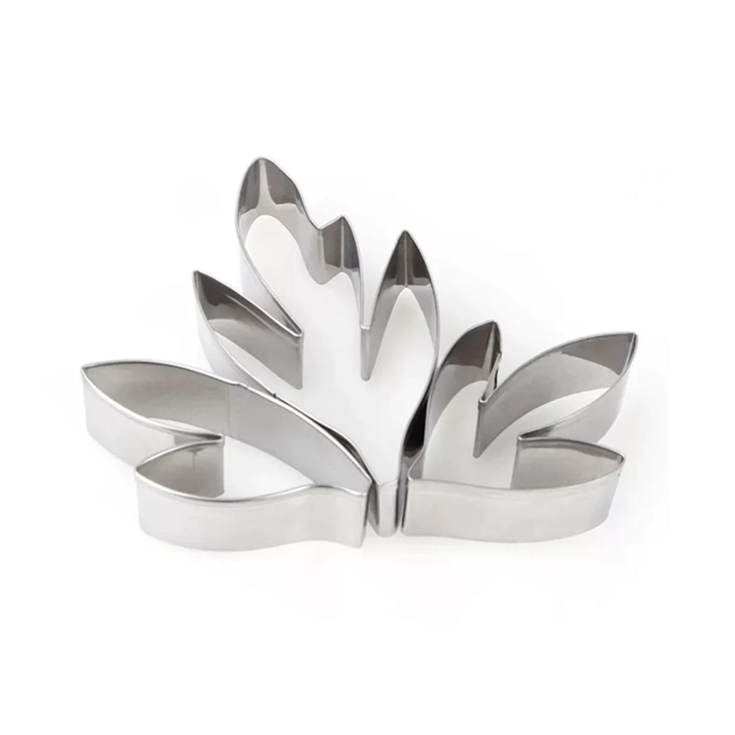 A339 3PCS STAINLESS STEEL PEONY LEAVES CUTTERS SET