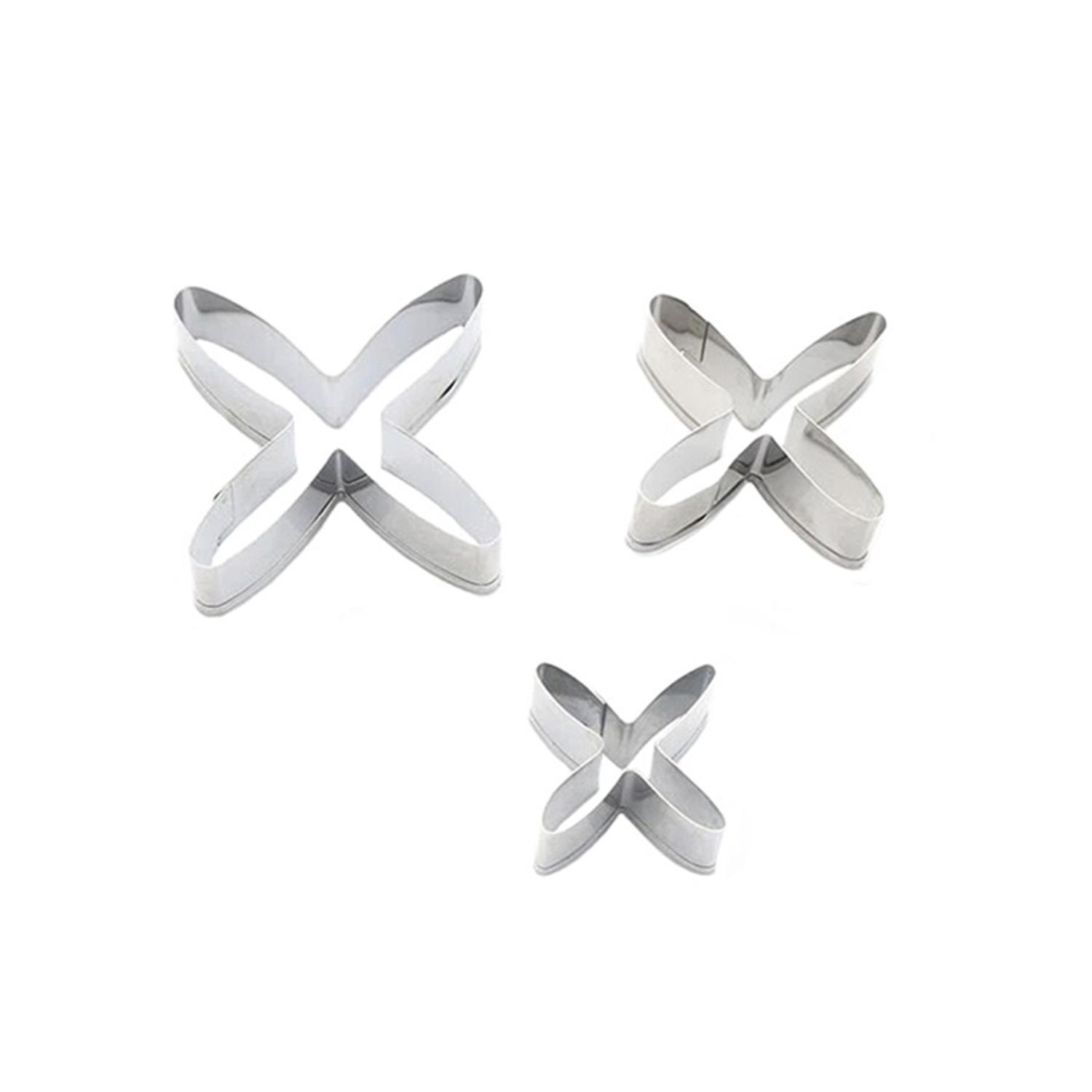 A386 3PCS STAINLESS STEEL FORSYTHIA VIRIDISSIMA PETAL CUTTER SET