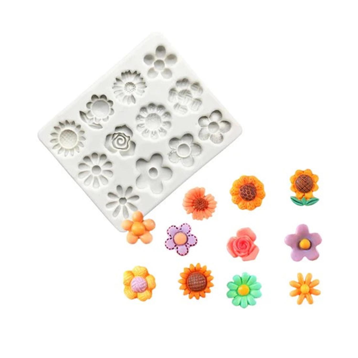 ASSORTED MINI FLOWERS SILICON MOLD