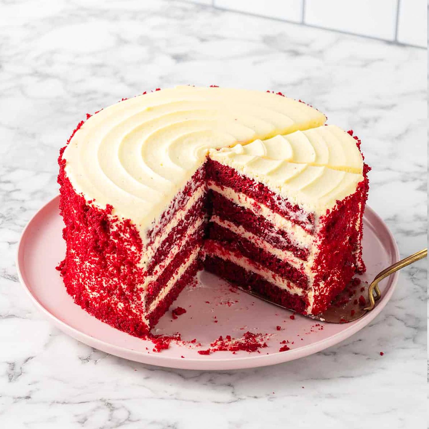 BAKEKING RED VELVET SPONGE CAKE 500GMS