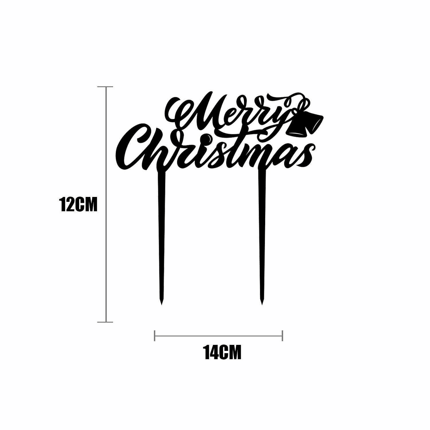 BLACK ACRYLIC CHRISTMAS TOPPER NO 01