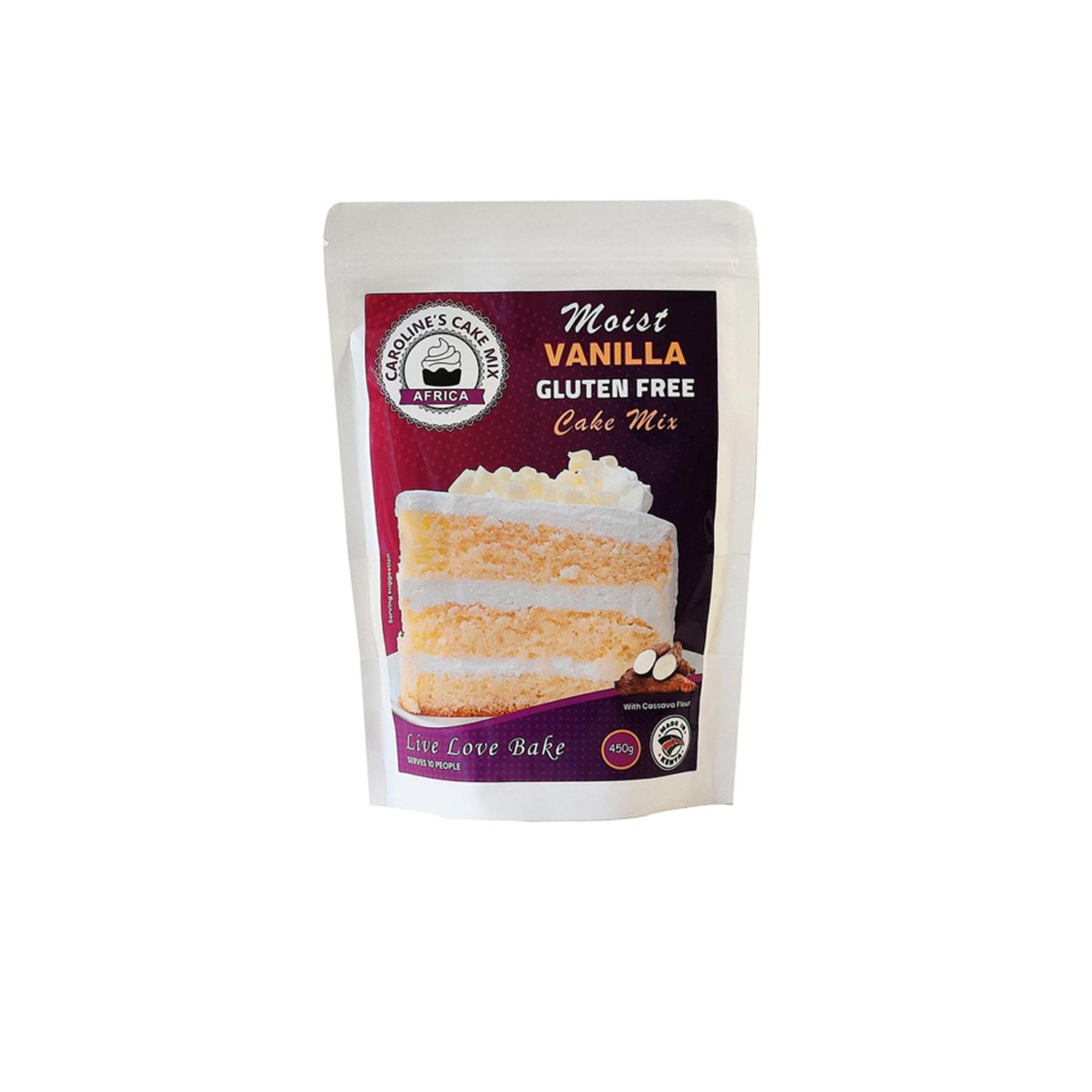 CAROLINES GLUTEN FREE VANILLA CAKE MIX 450GMS