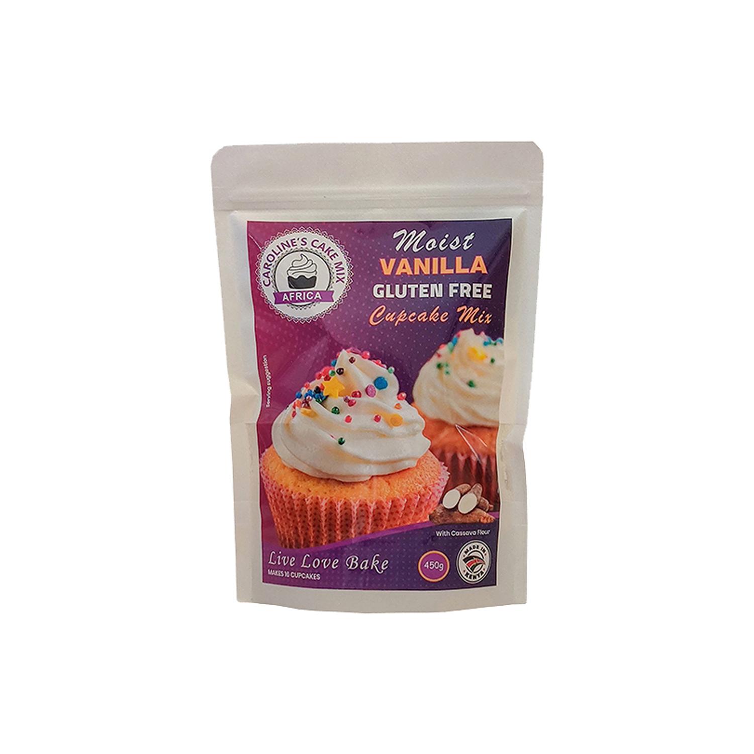 CAROLINES MOIST VANILLA GLUTEN FREE CUPCAKES 450GMS