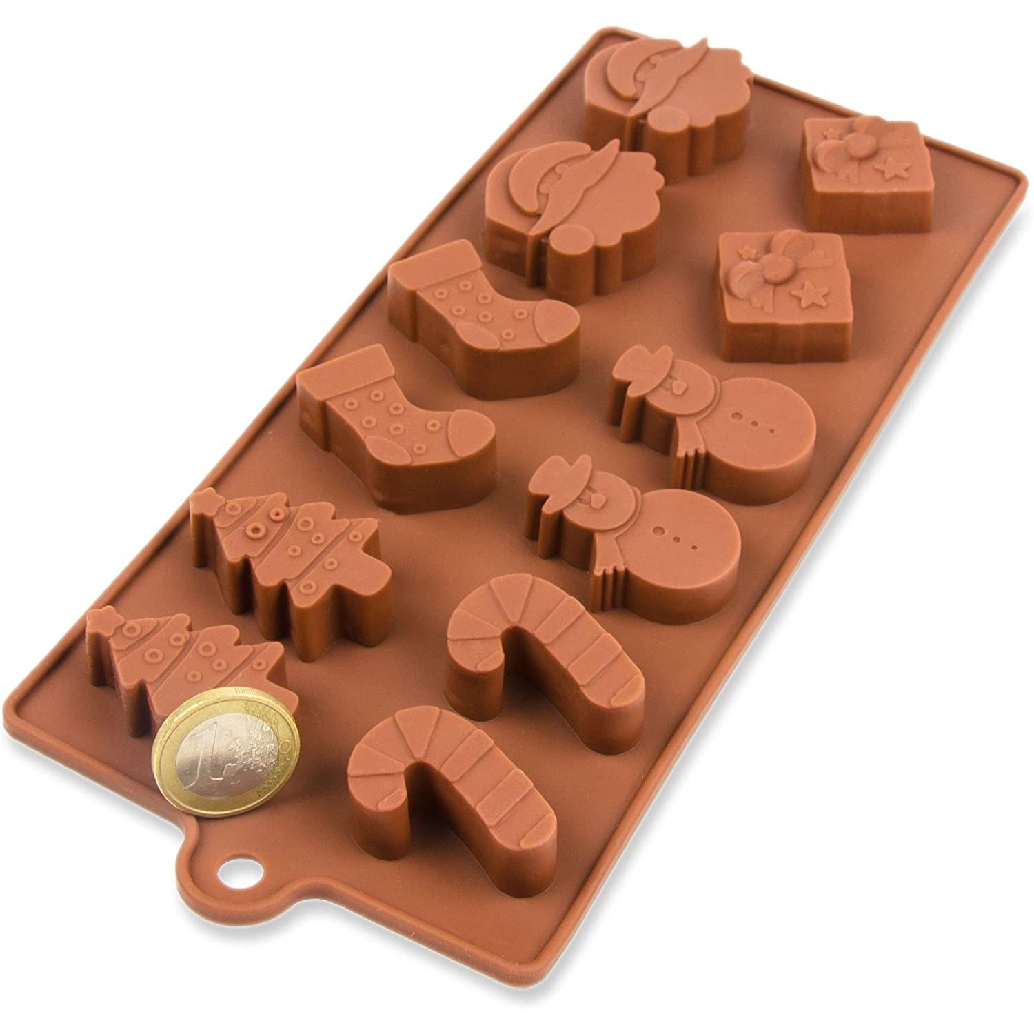 CHRISTMAS CHOCOLATE SILICON MOLD 12 CAVITY