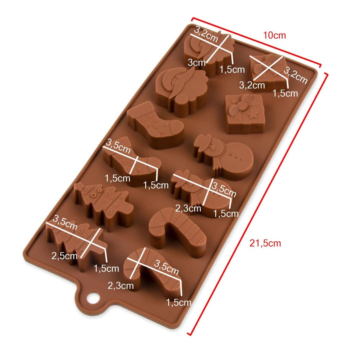 CHRISTMAS CHOCOLATE SILICON MOLD 12 CAVITY