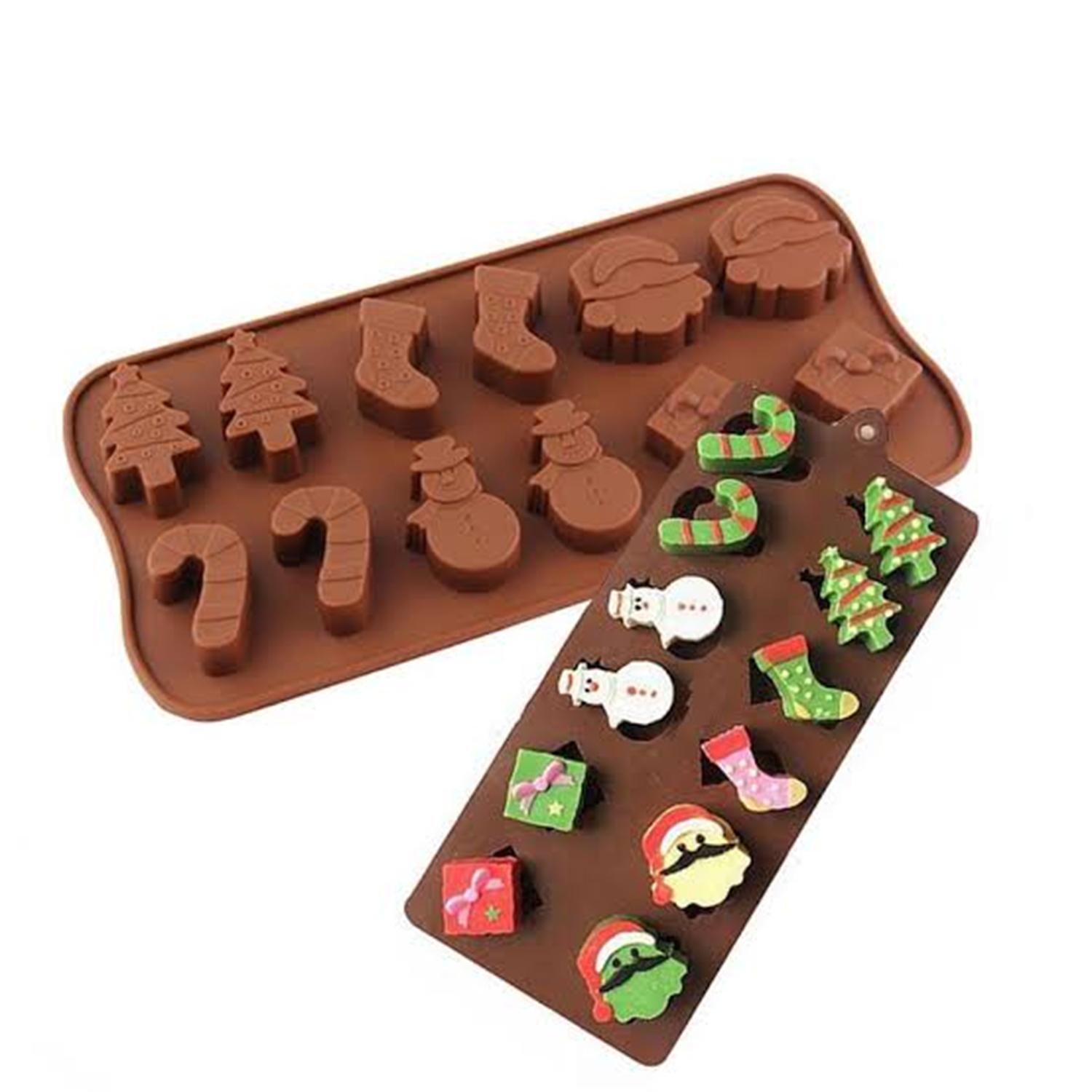 CHRISTMAS CHOCOLATE SILICON MOLD 12 CAVITY