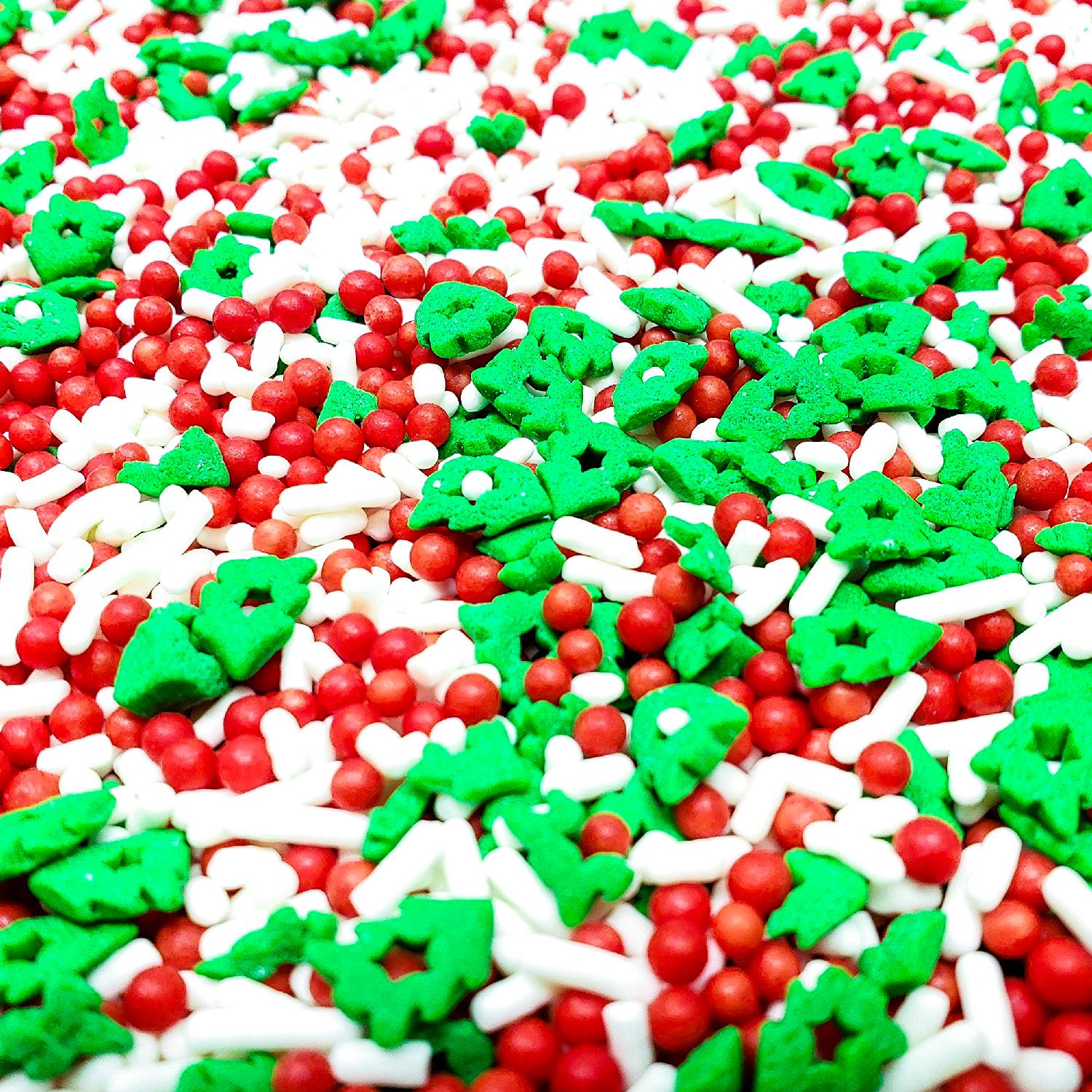 CHRISTMAS FLURRY STAR ASSORTED SPRINKLES 130GMS