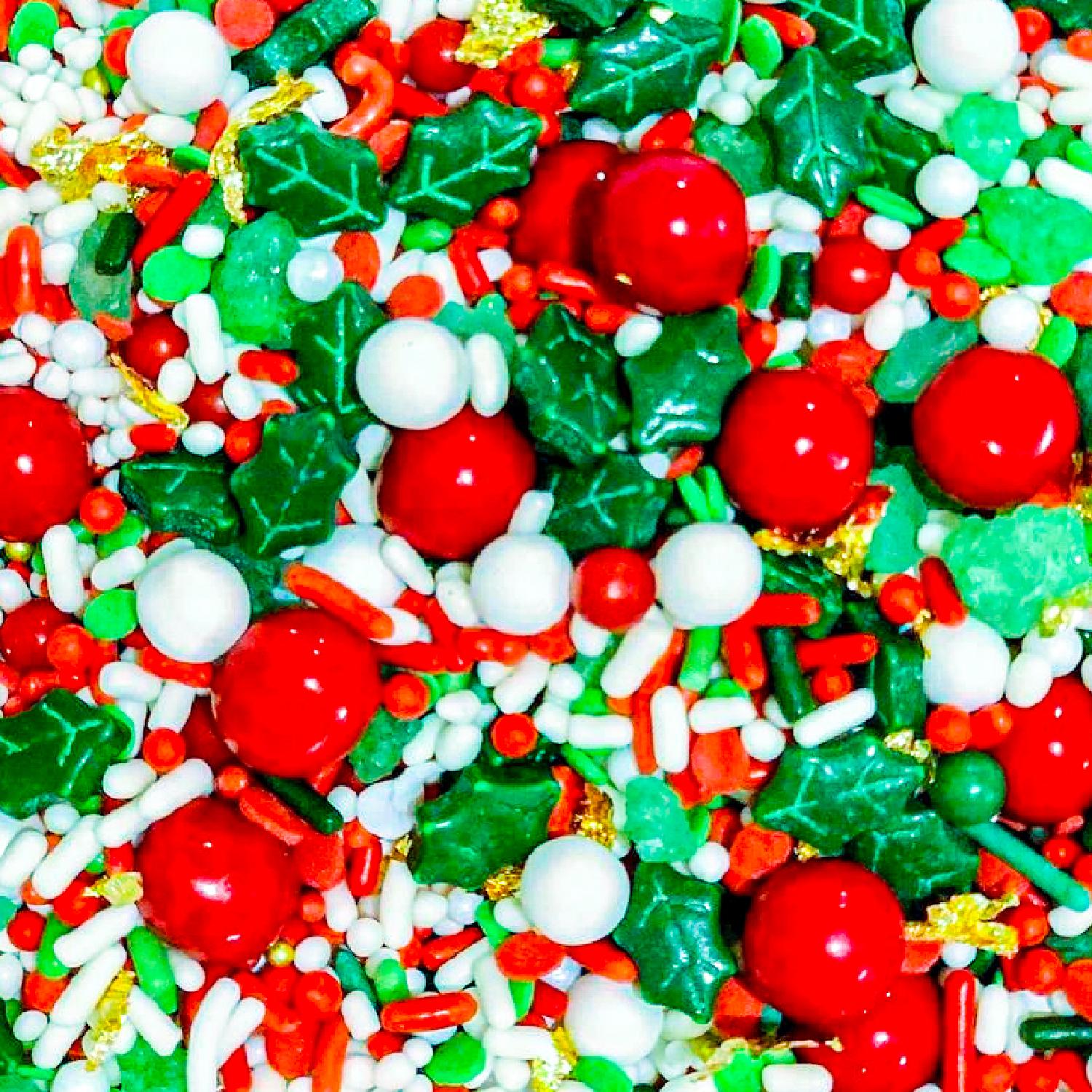 CHRISTMAS HOLLY ASSORTED SPRINKLES 130GMS