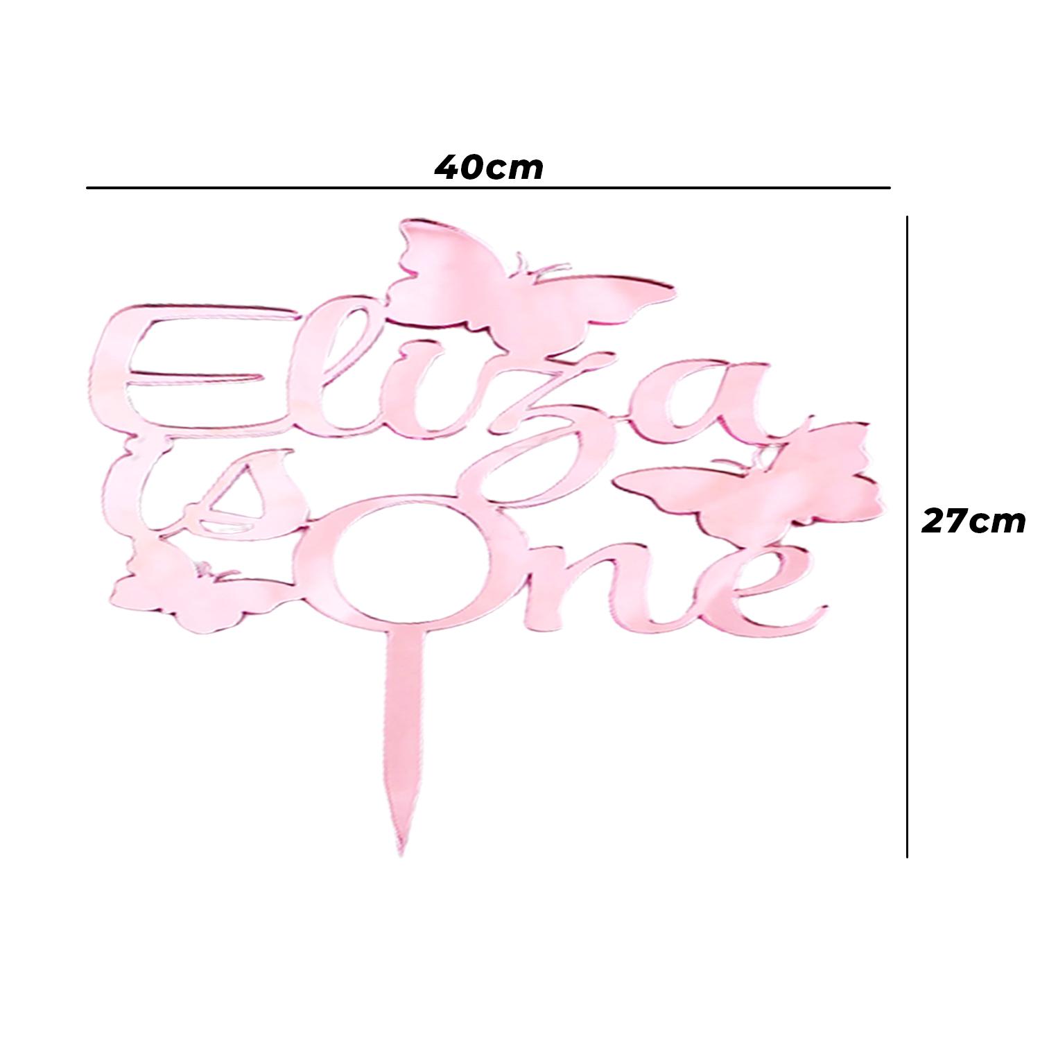 CUSTOMIZED MIRROR PINK ACLYRIC TOPPER 40CM X 27CM