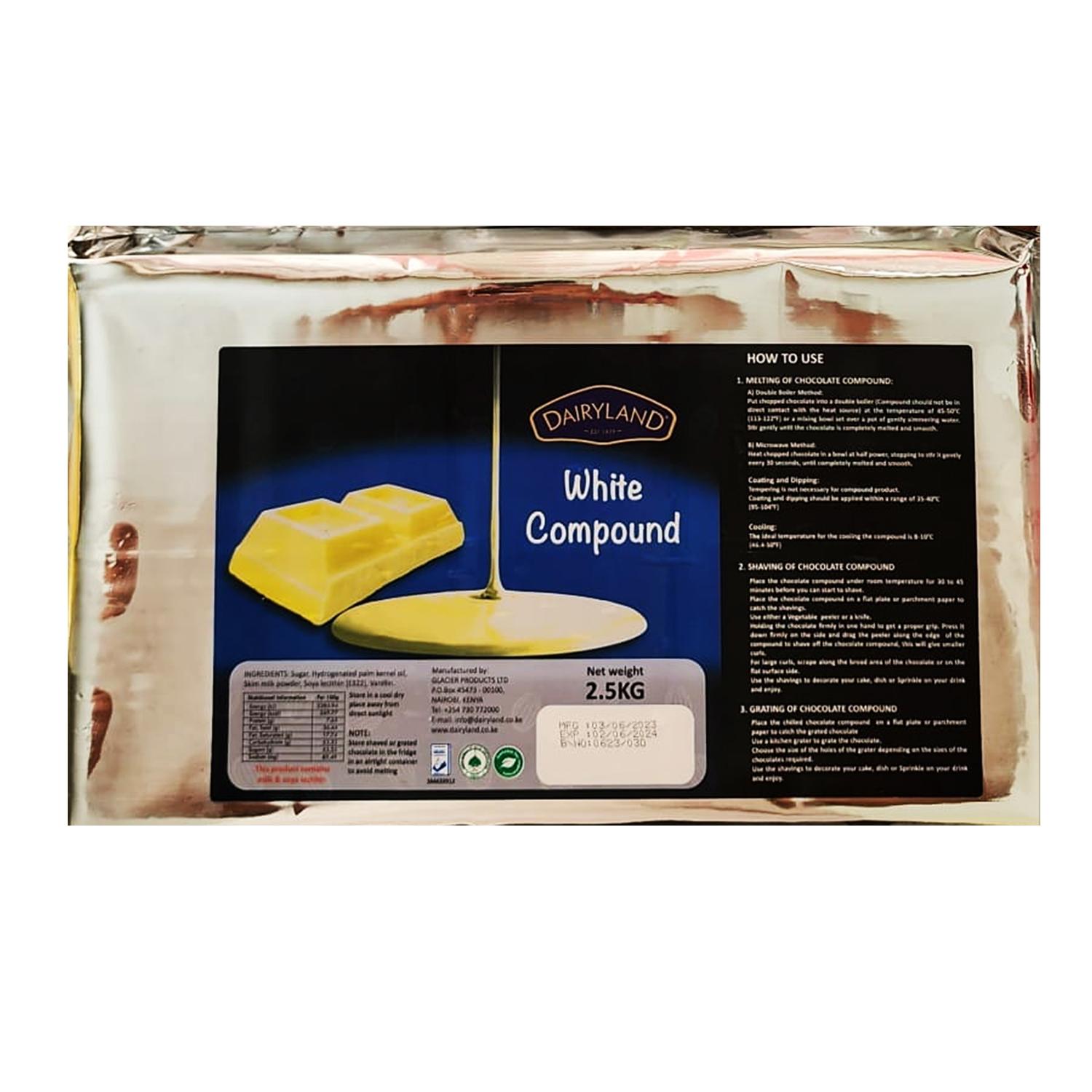 DAIRYLAND WHITE CHOCOLATE COMPOUND 2.5KG