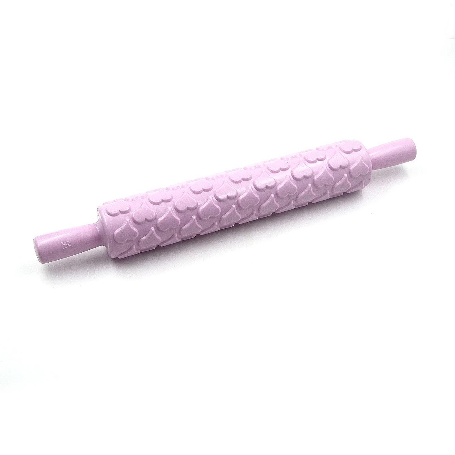 EMBOSSED ROLLING PIN 14 HEART DESIGN