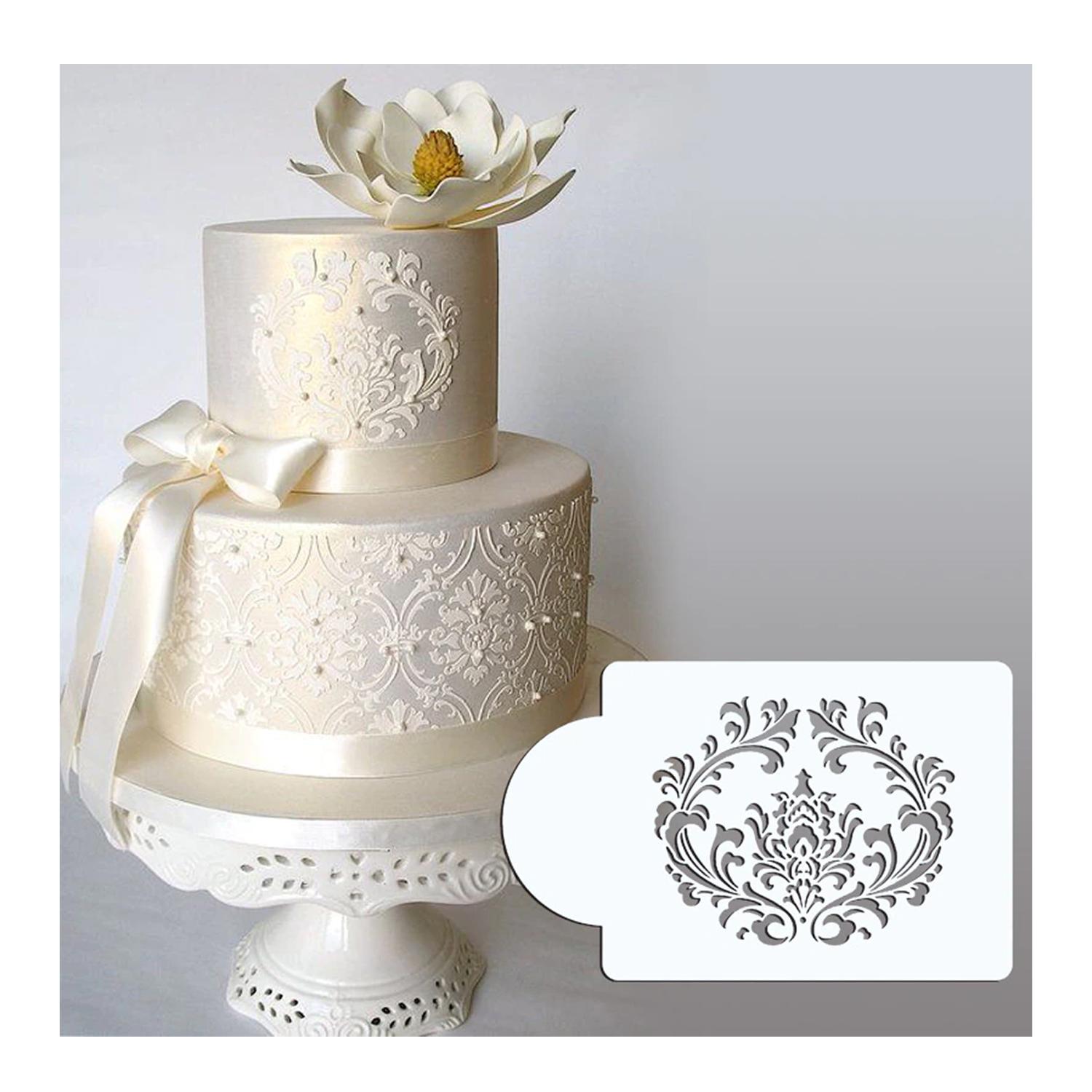 FILIGREE DAMASK CAKE STENCIL ST 263-1