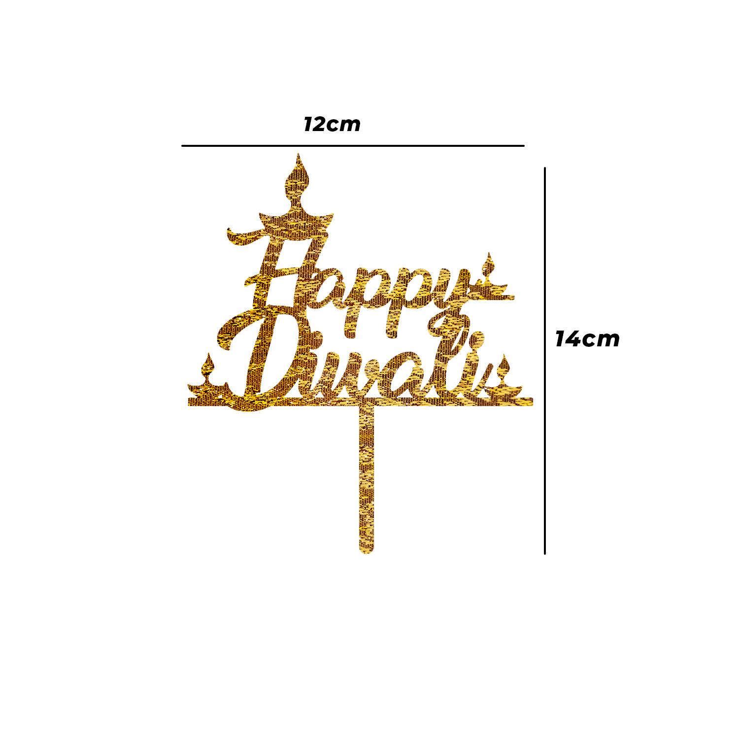 GOLD GLITTER DIWALI TOPPER 01