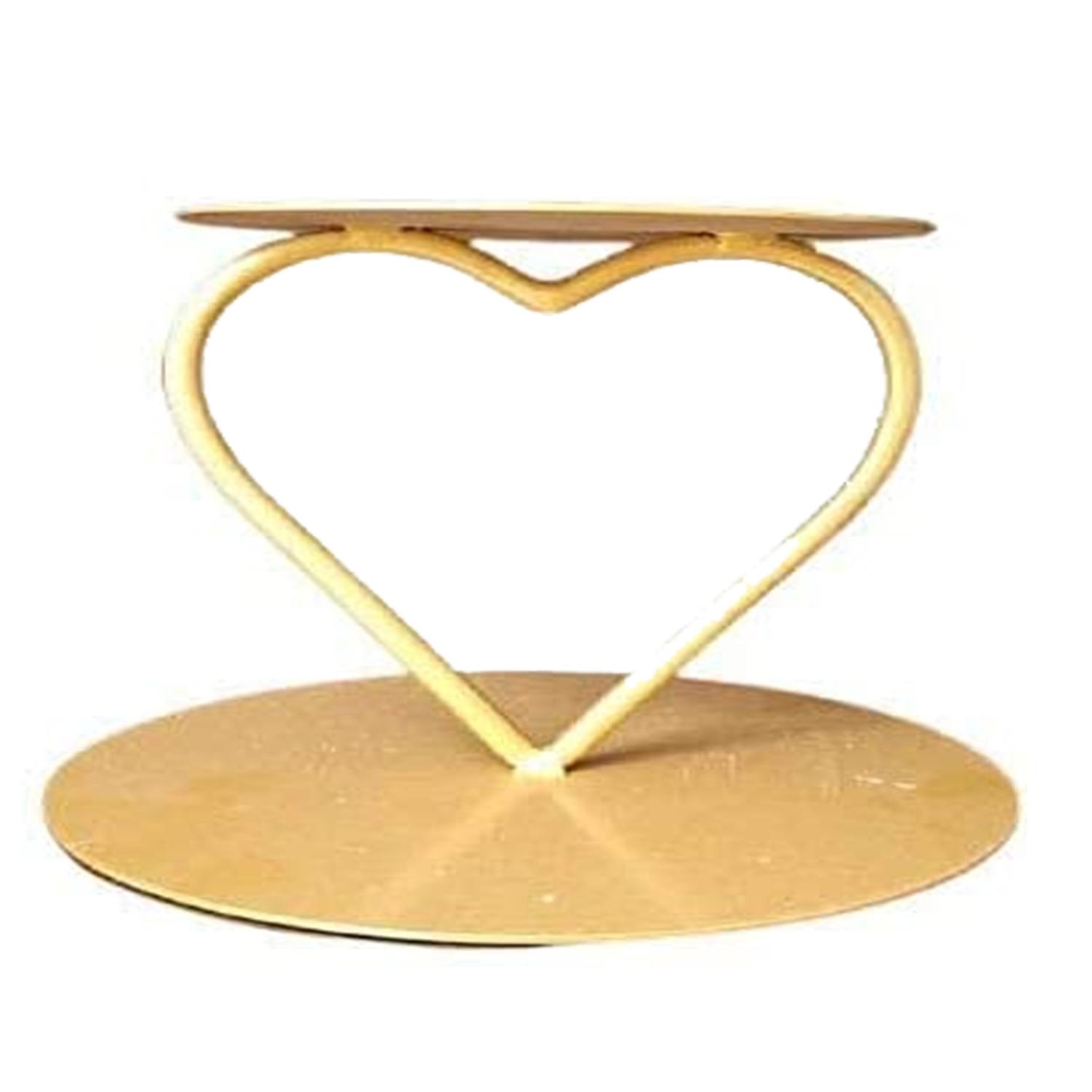 GOLD HEART SHAPED TIER SEPARATOR 6'' X 6''