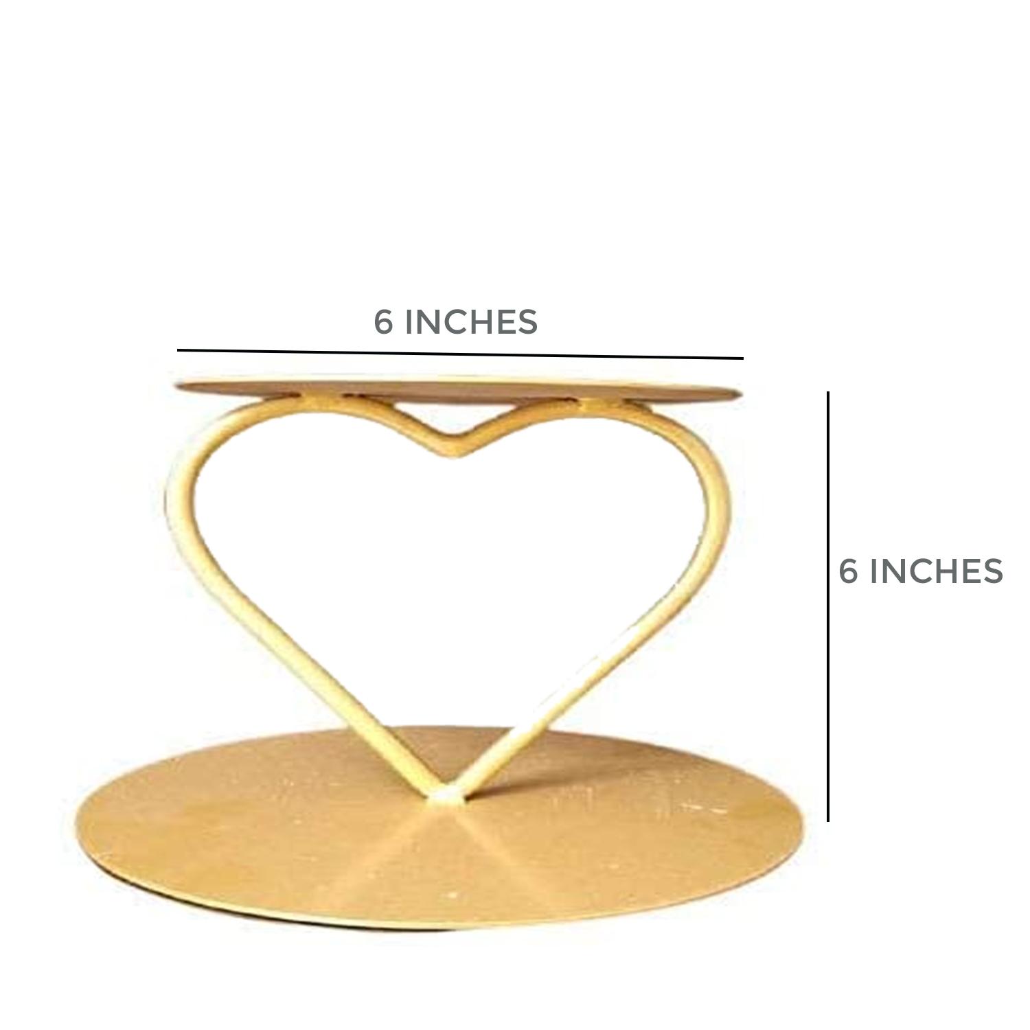 GOLD HEART SHAPED TIER SEPARATOR 6'' X 6''