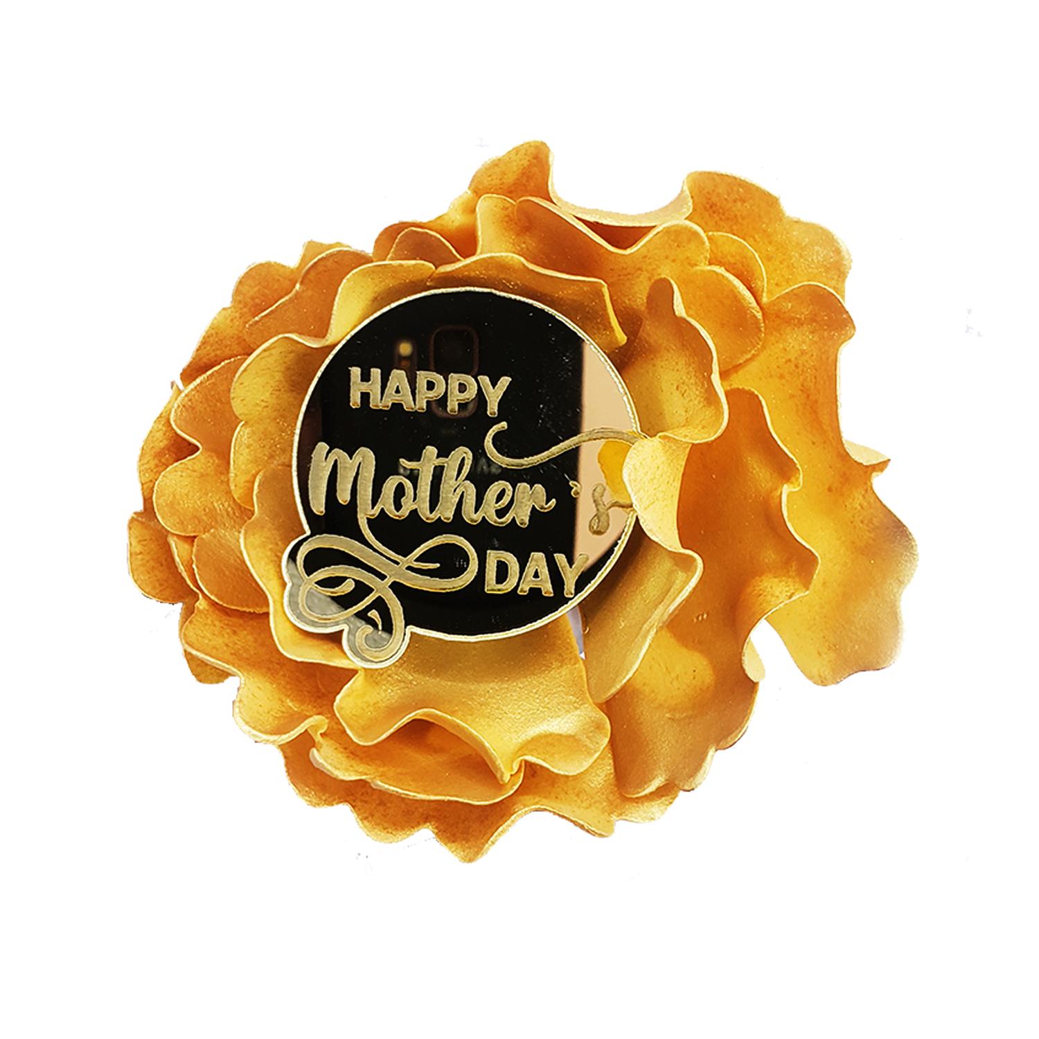 ACRYLIC MOTHERS DAY GOLD MIRROR DISC TOPPER