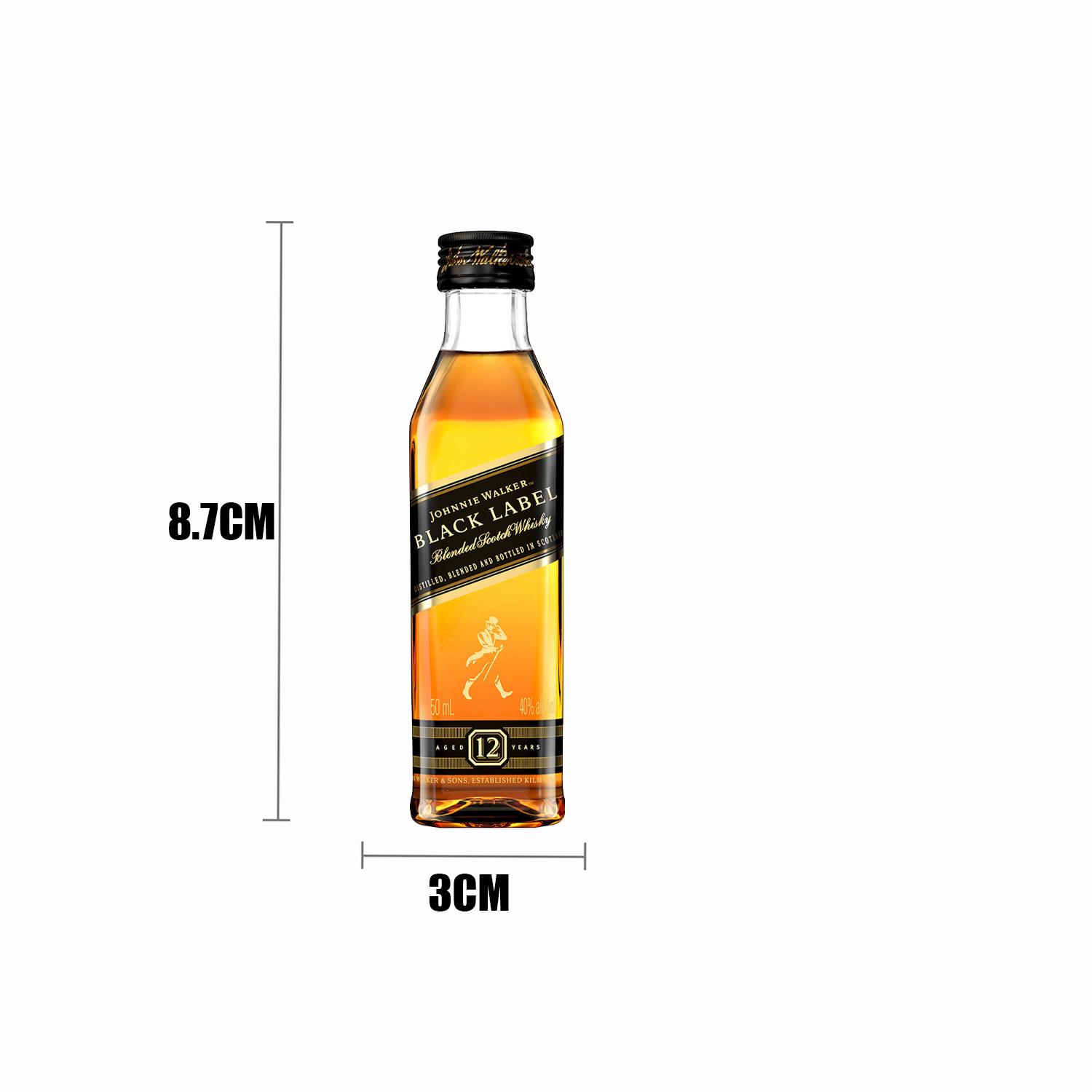 JOHNNIE WALKER BLACK MINIATURE BOTTLE 50ML