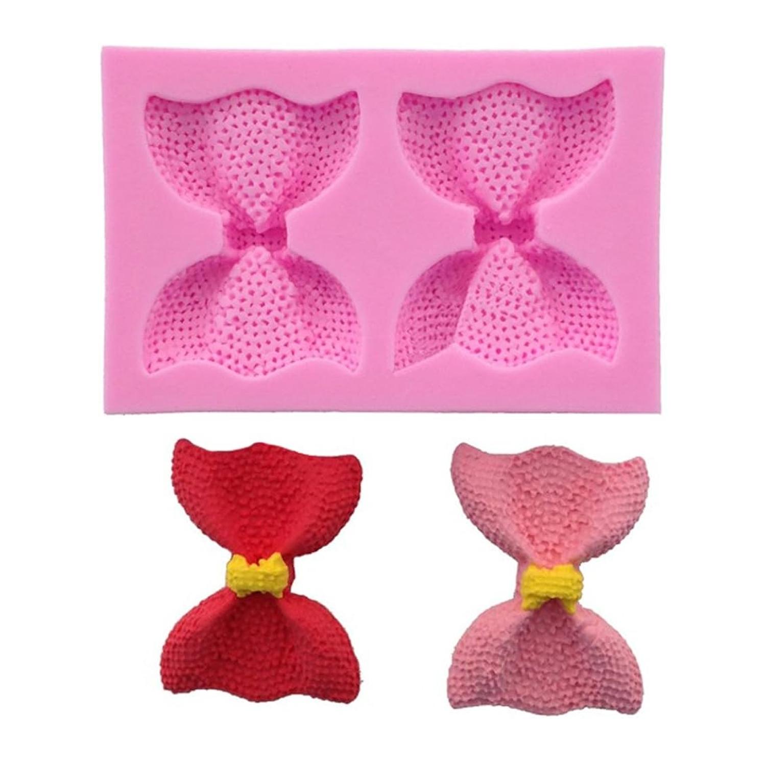 LARGE TEXTURED BOW SILICONE MOULD