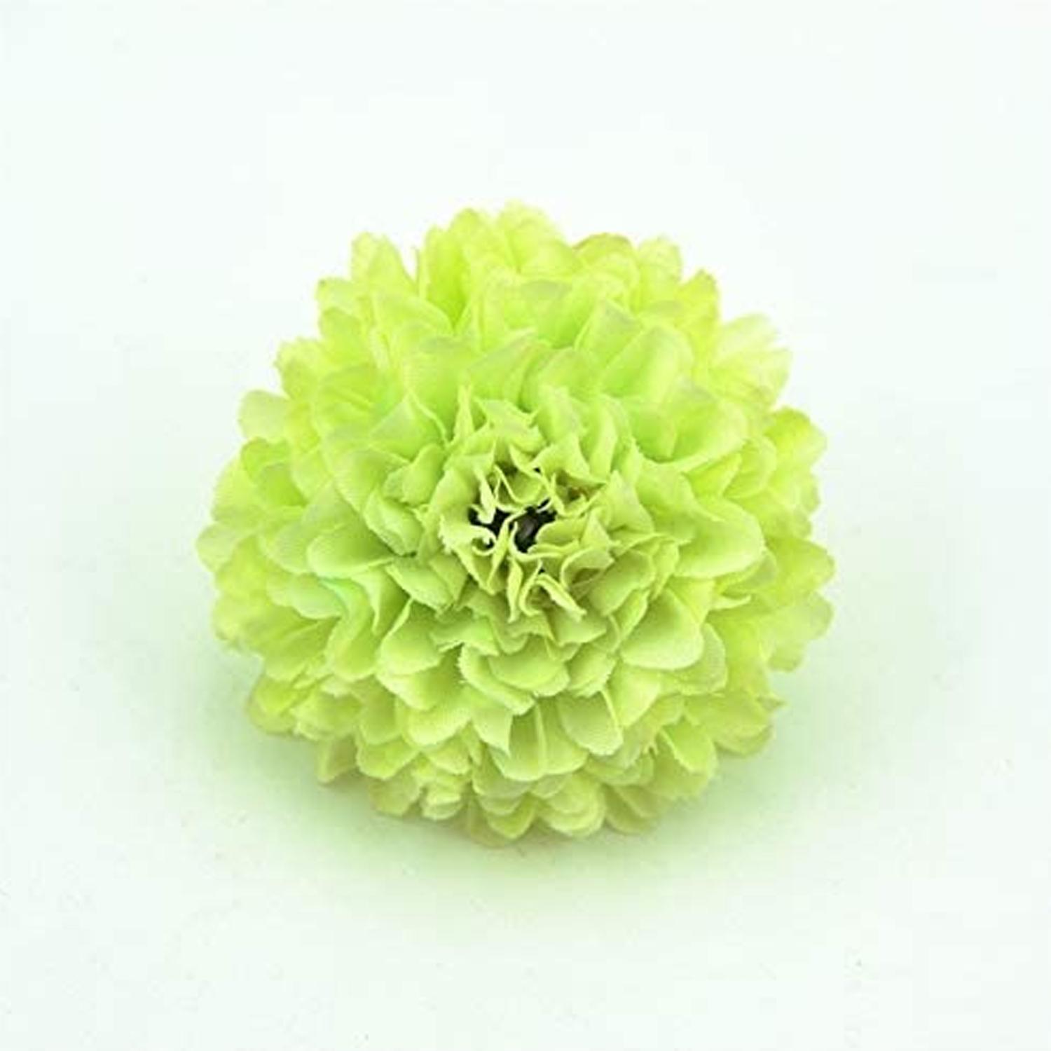 LIGHT GREEN CARNATION ARTIFICIAL FLOWER 5CM