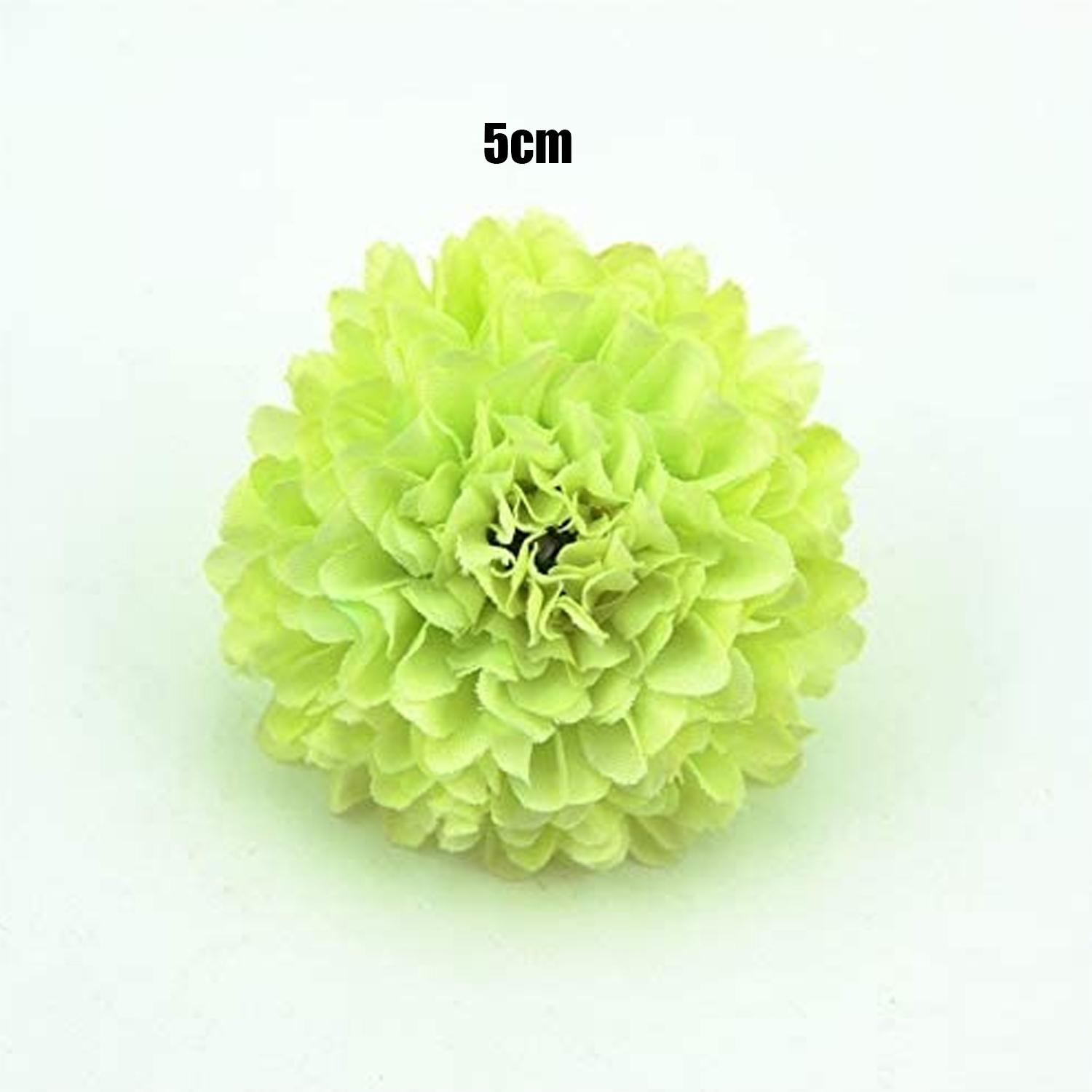 LIGHT GREEN CARNATION ARTIFICIAL FLOWER 5CM