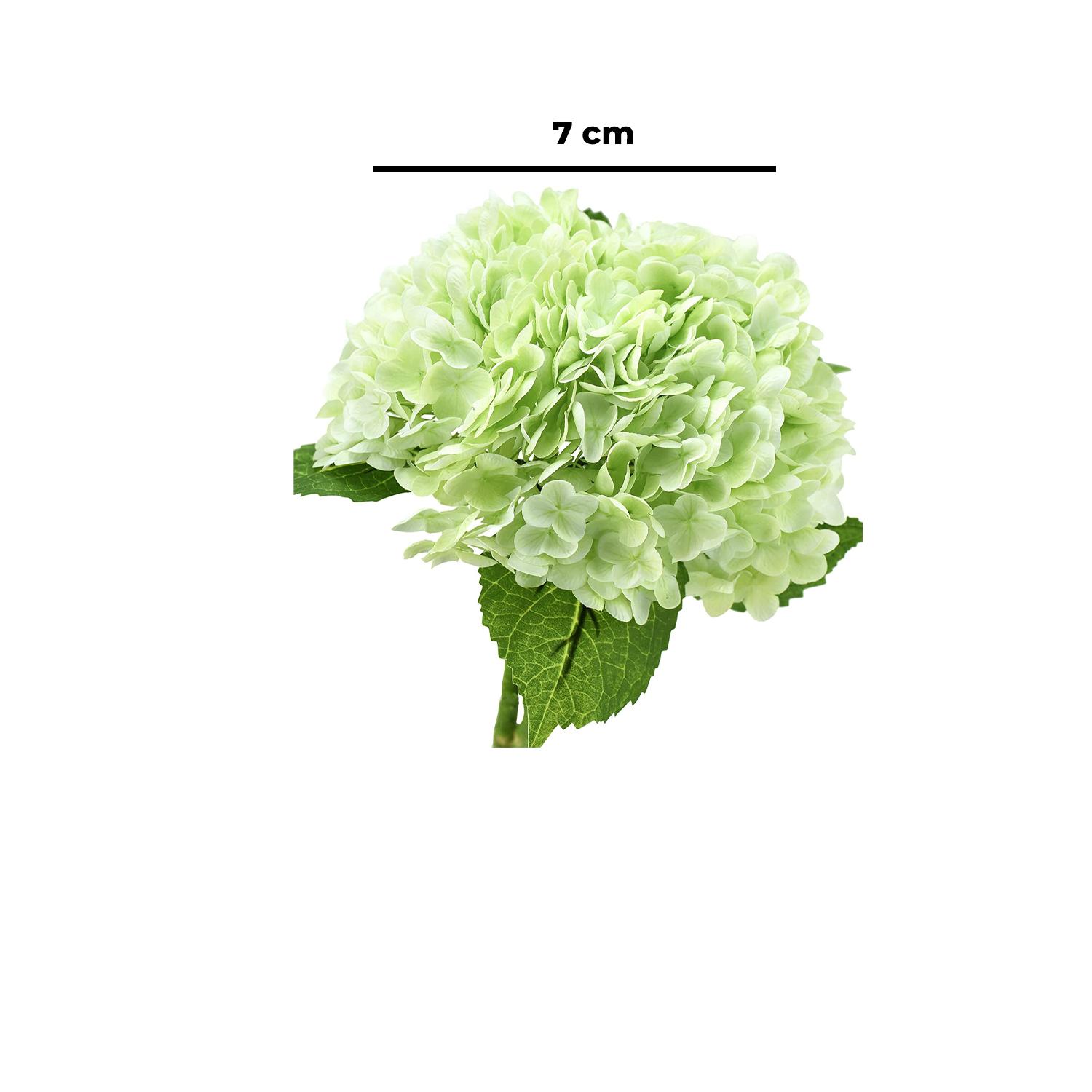 LIME GREEN HYDRANGEA ARTIFICIAL FLOWER 7CM