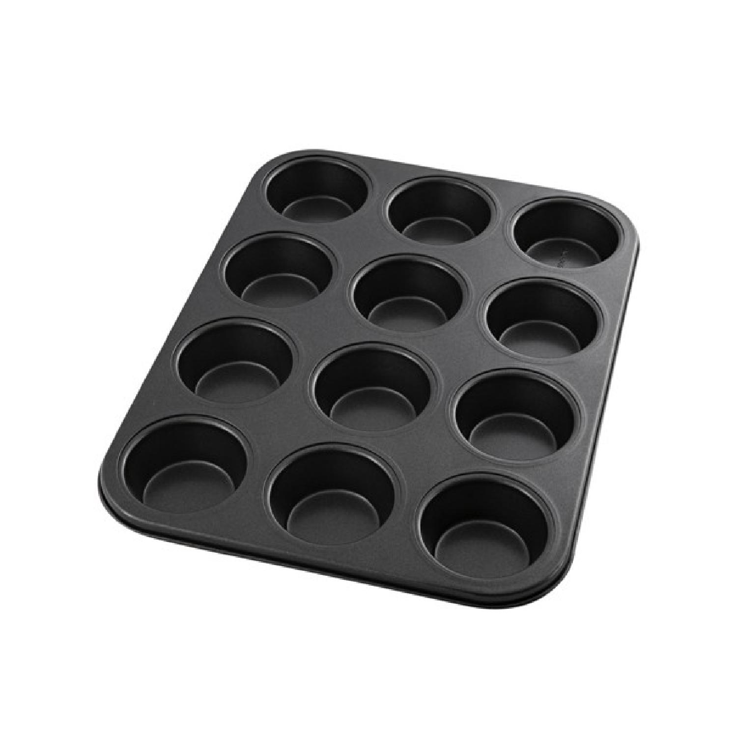 MERRIT CARBON STEEL 12 HOLE CUPCAKE PAN