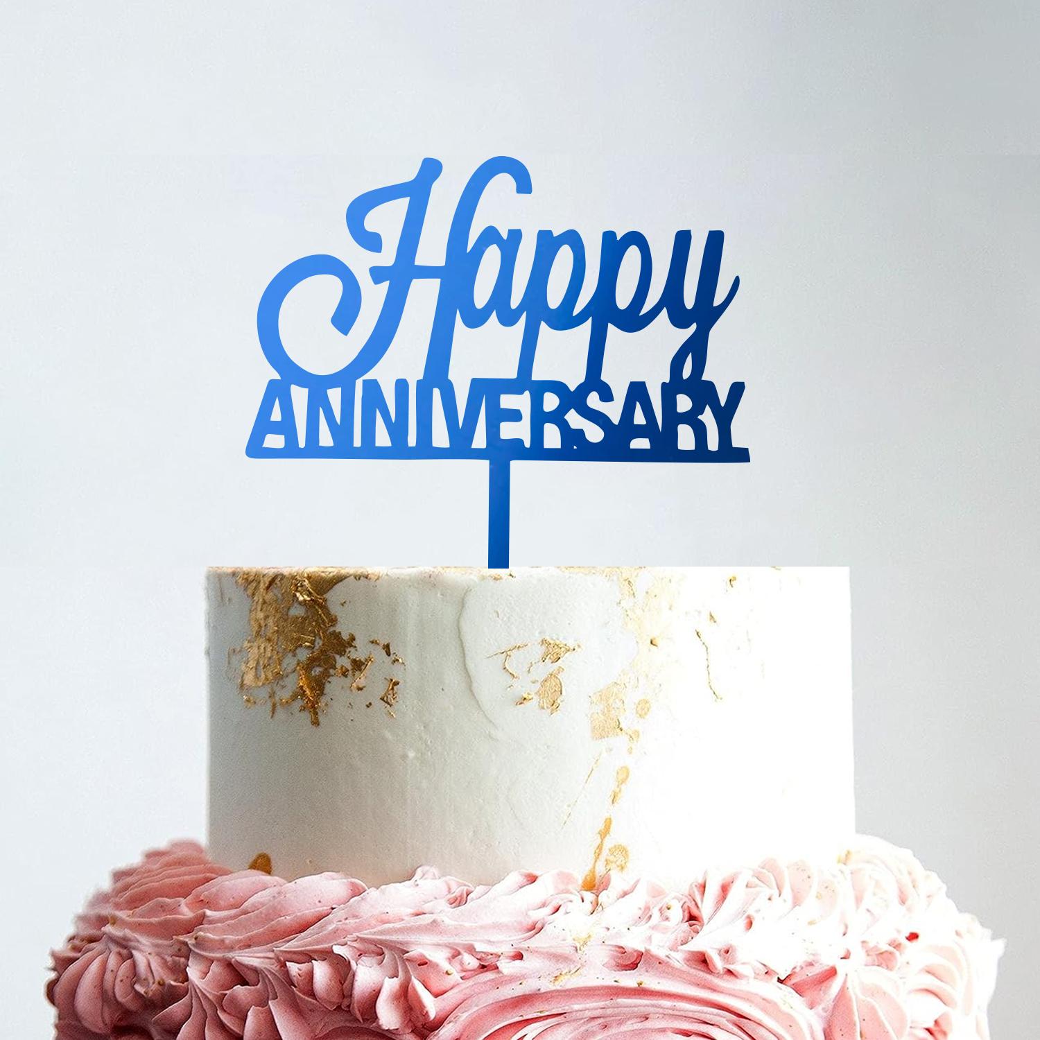 MIRROR BLUE ACRYLIC ANNIVERSARY TOPPER 01