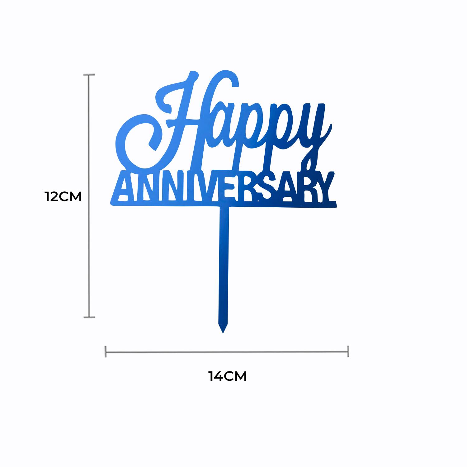 MIRROR BLUE ACRYLIC ANNIVERSARY TOPPER 01