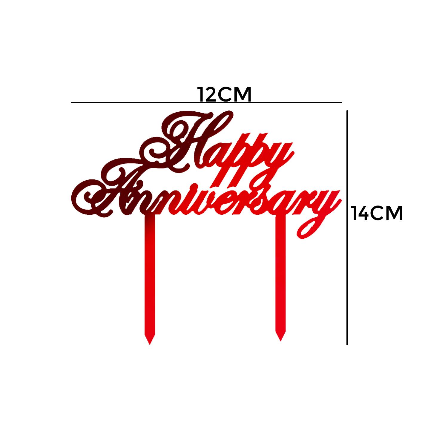 MIRROR RED ACRYLIC ANNIVERSARY TOPPER 01