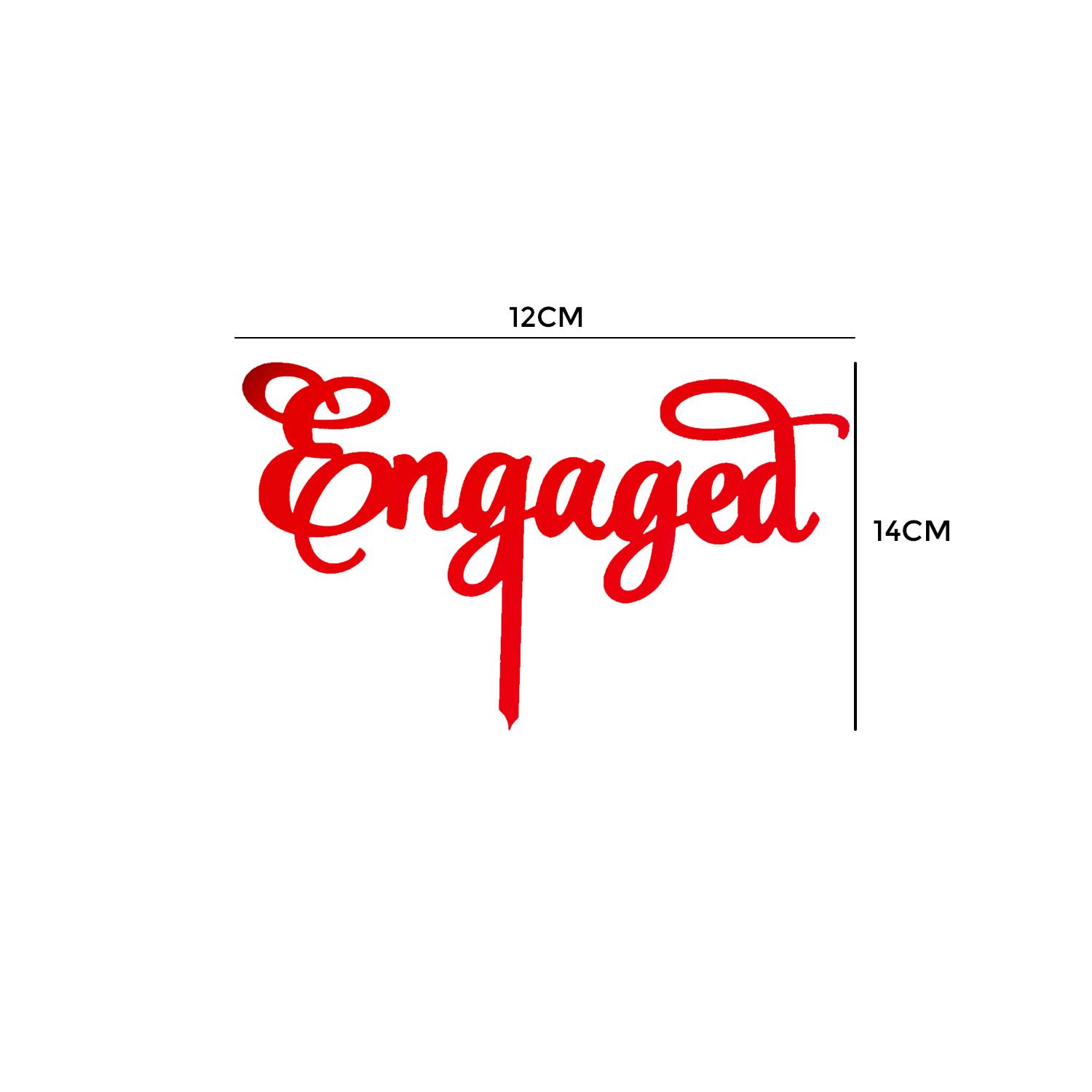 MIRROR RED ACRYLIC ENGAGEMENT TOPPER 01