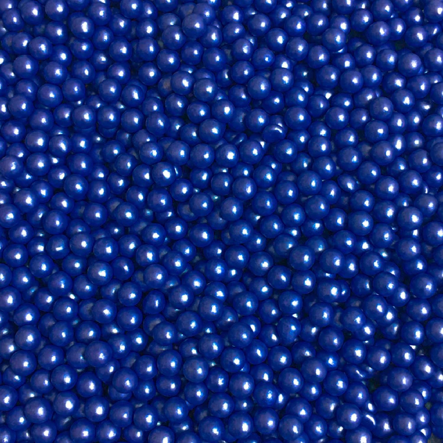 NAVY BLUE SUGAR PEARLS 7MM 250GMS