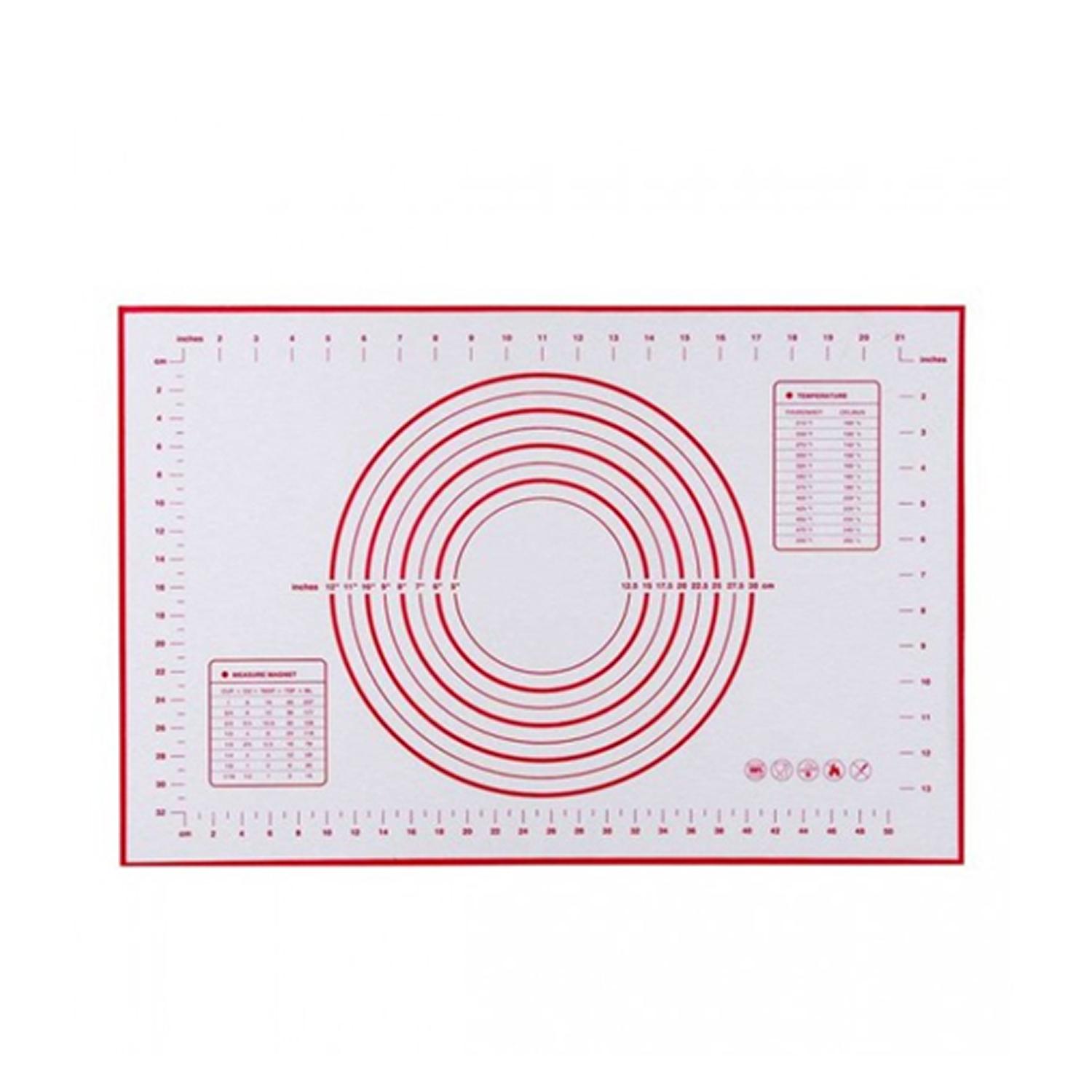 NON SLIP SILICON PASTRY MAT WITH MEASUREMENT