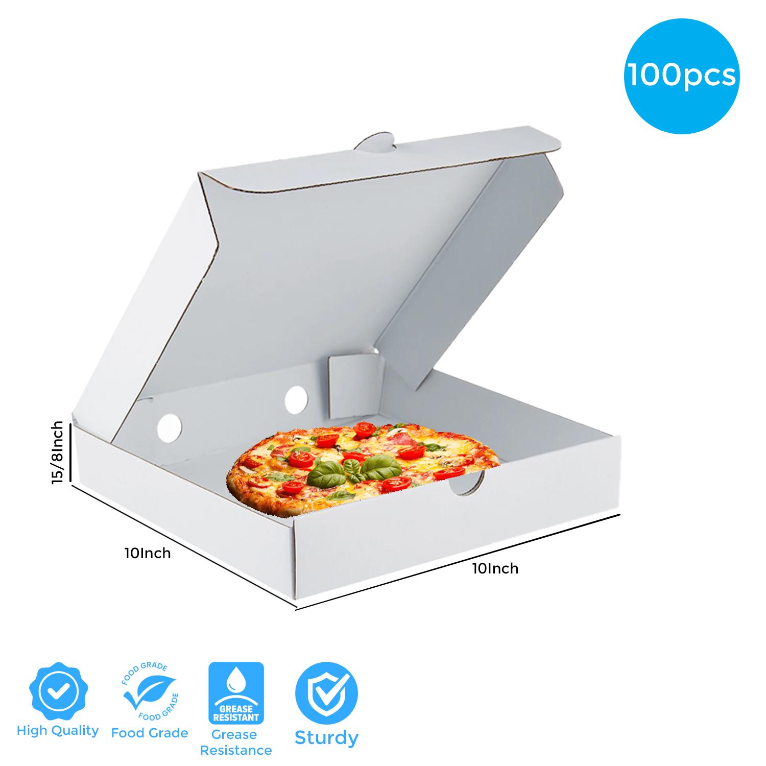 PACK OF 100 - PIZZA BOX 10''X10''X 1 5/8''