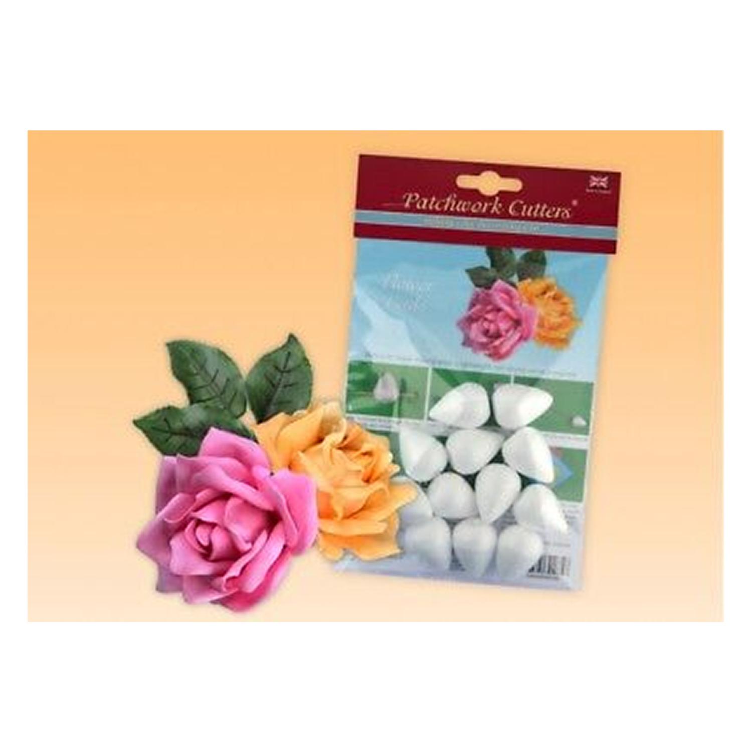 PATCHWORK 12PC STYRO FLOWER BUD