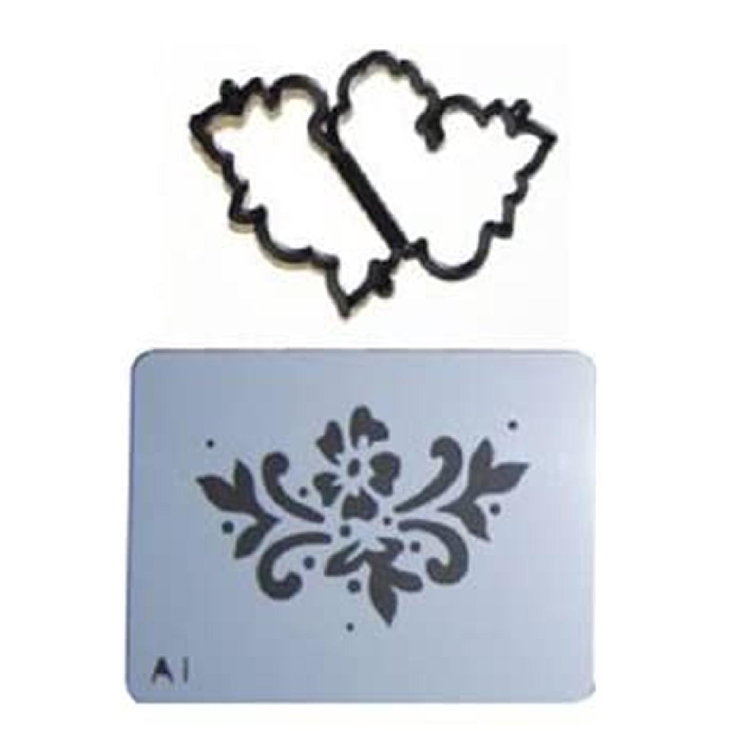 PATCHWORK BLOSSOM and SCROLL STENCIL and CUTTER SET CUTTERS