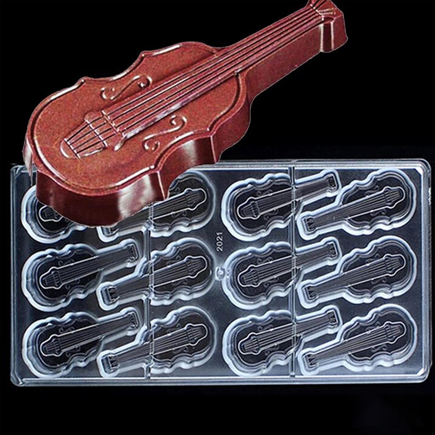 PCM0006 GUITAR SHAPED PLASTIC CANDY CHOCOLATE MOLD