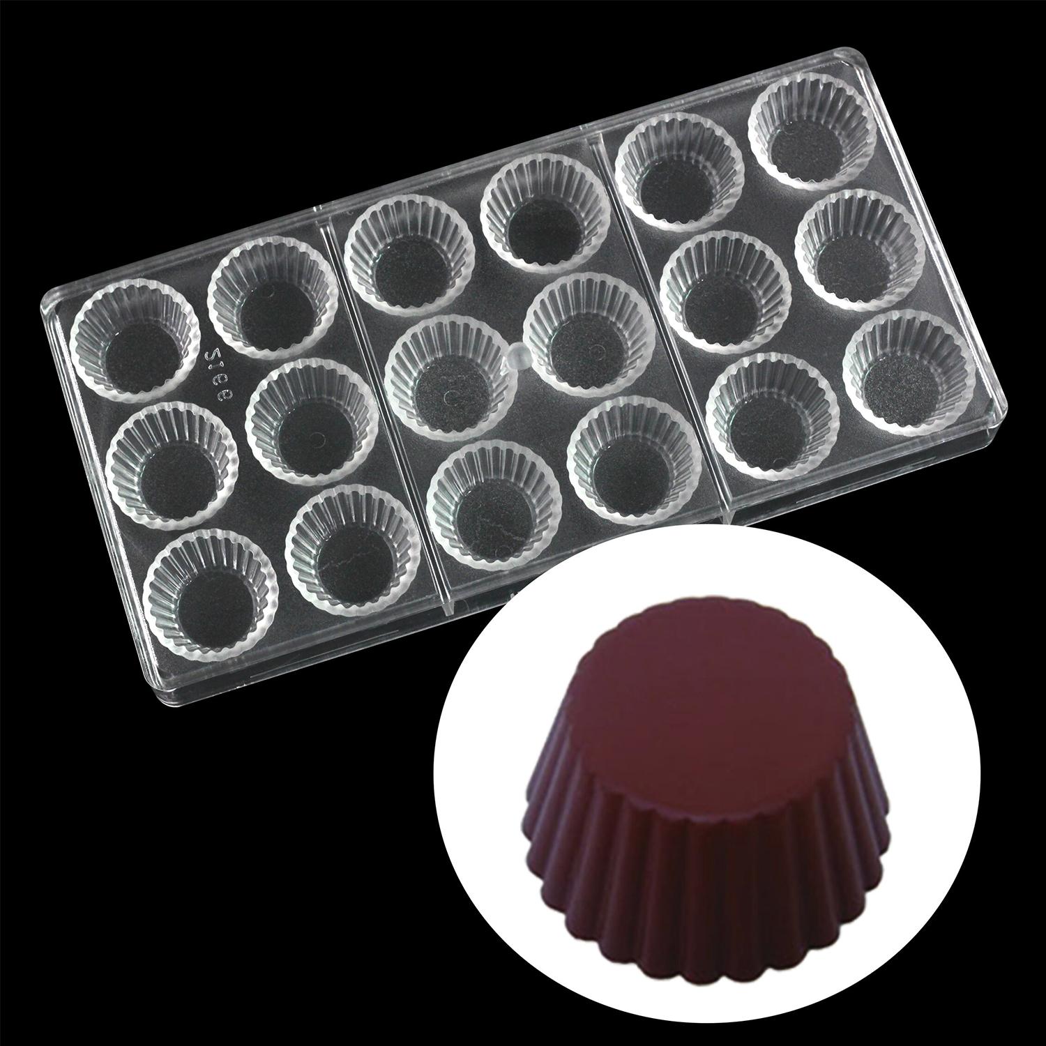 PCM0014 CUPCAKE SHAPED PLASTIC CHOCOLATE MOLD