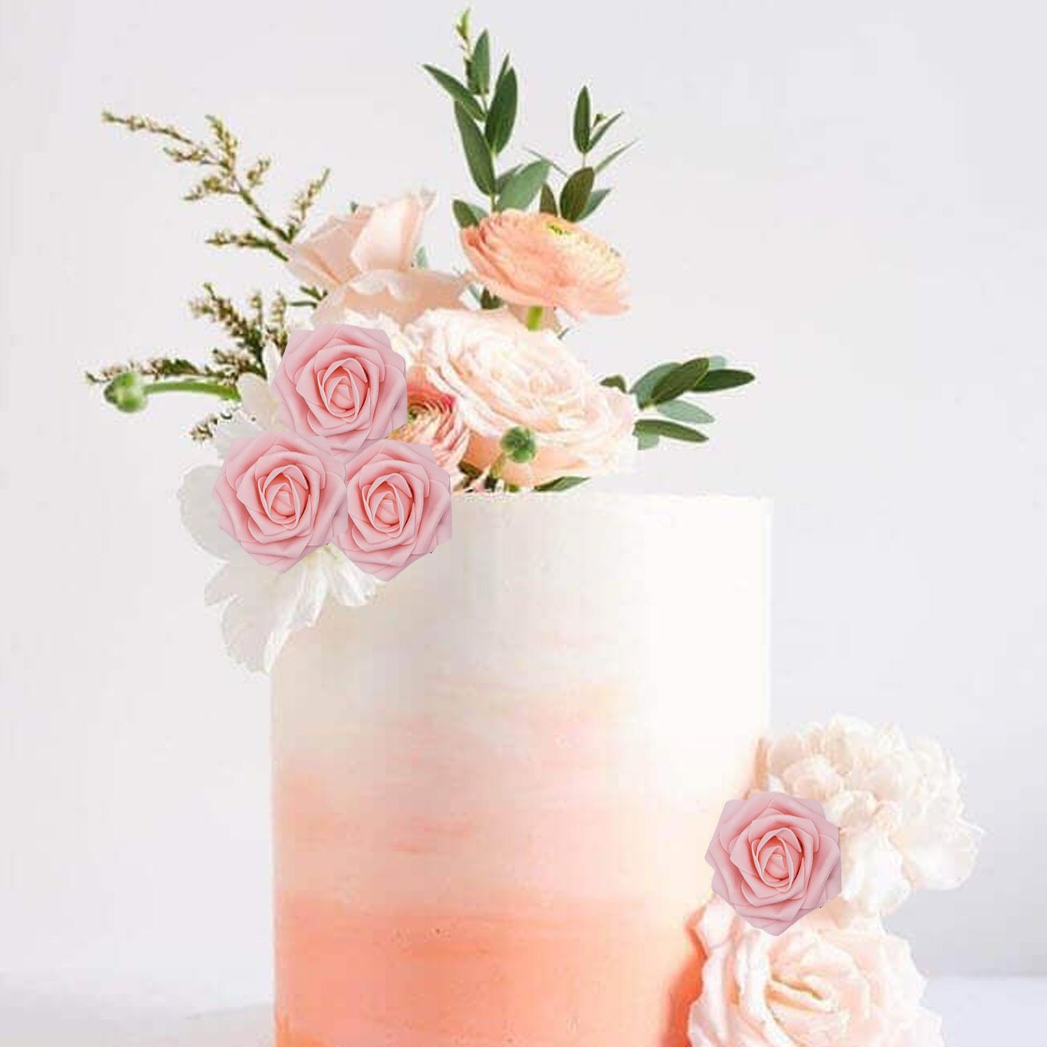 PEACH ARTIFICIAL ROSE FLOWER