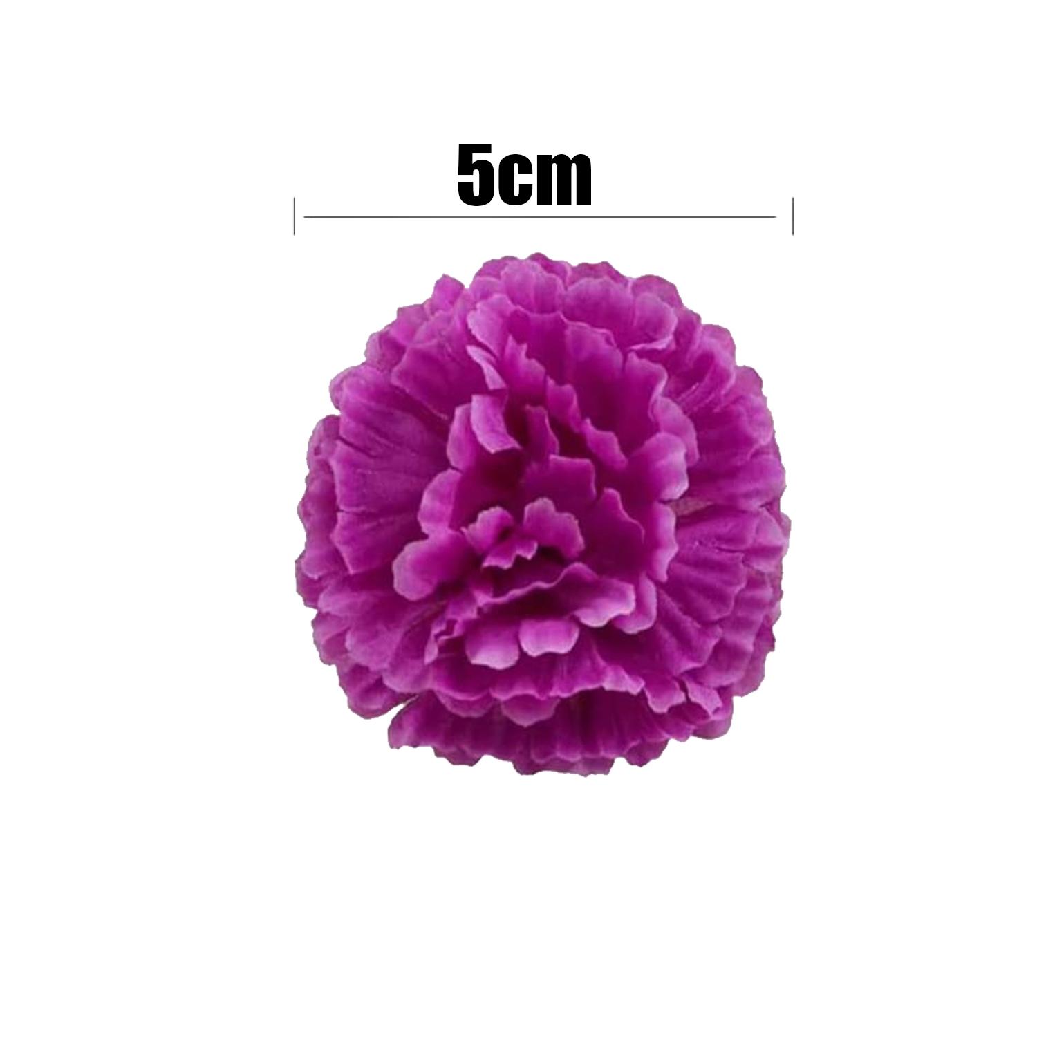 PURPLE CARNATION ARTIFICIAL FLOWER 5CM